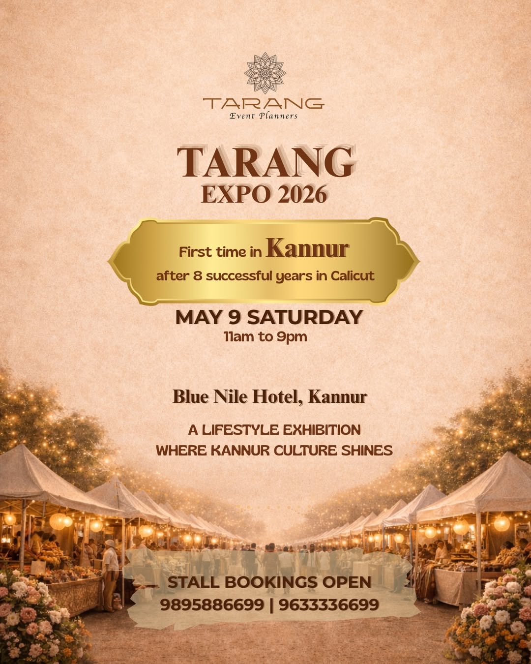 Tarang Expo 2026 Kannur | Lifestyle Exhibition at Blue Nile Hotel