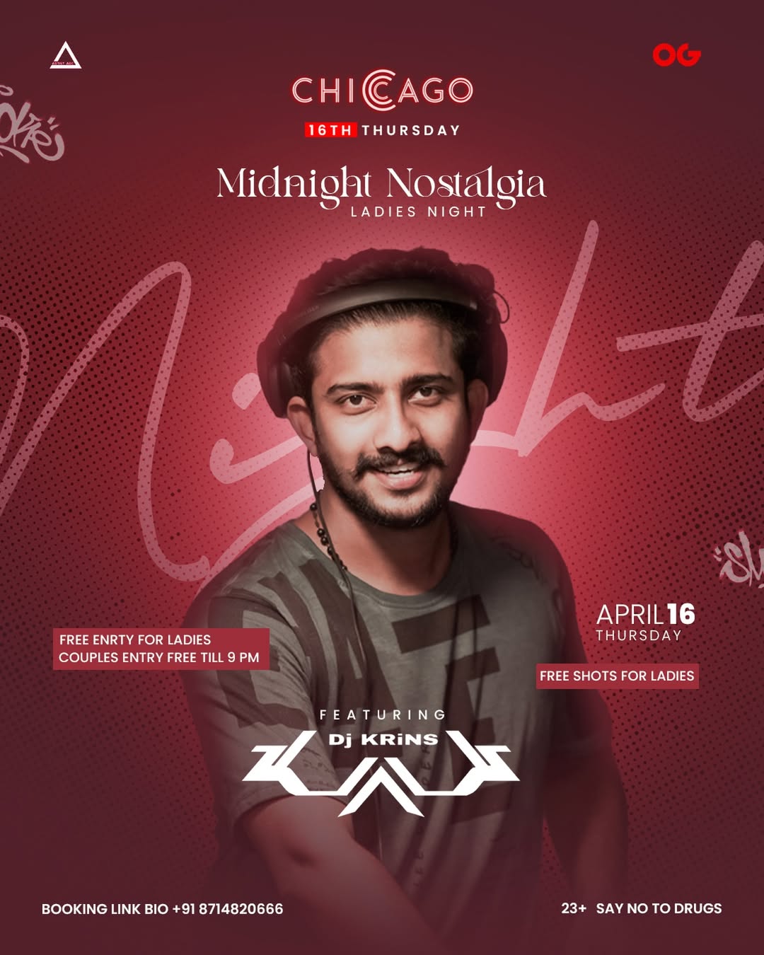 Midnight Nostalgia – Ladies Night at OG’s Chicago Ft. DJ Krins | OG’s Chicago, Kochi