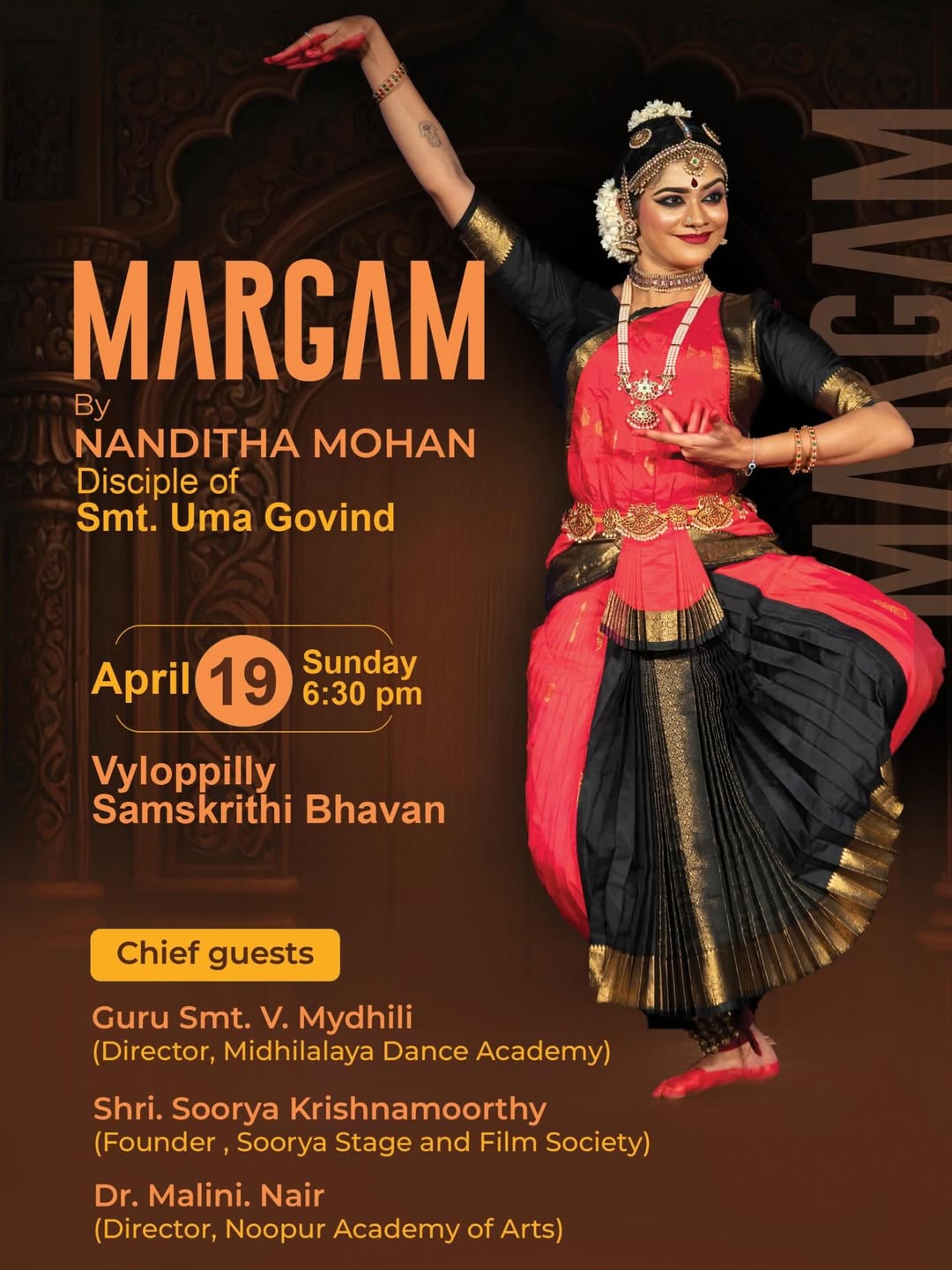 Margam – Bharatanatyam Performance by Nanditha Mohan | Vyloppilly Samskrithi Bhavan, Trivandrum