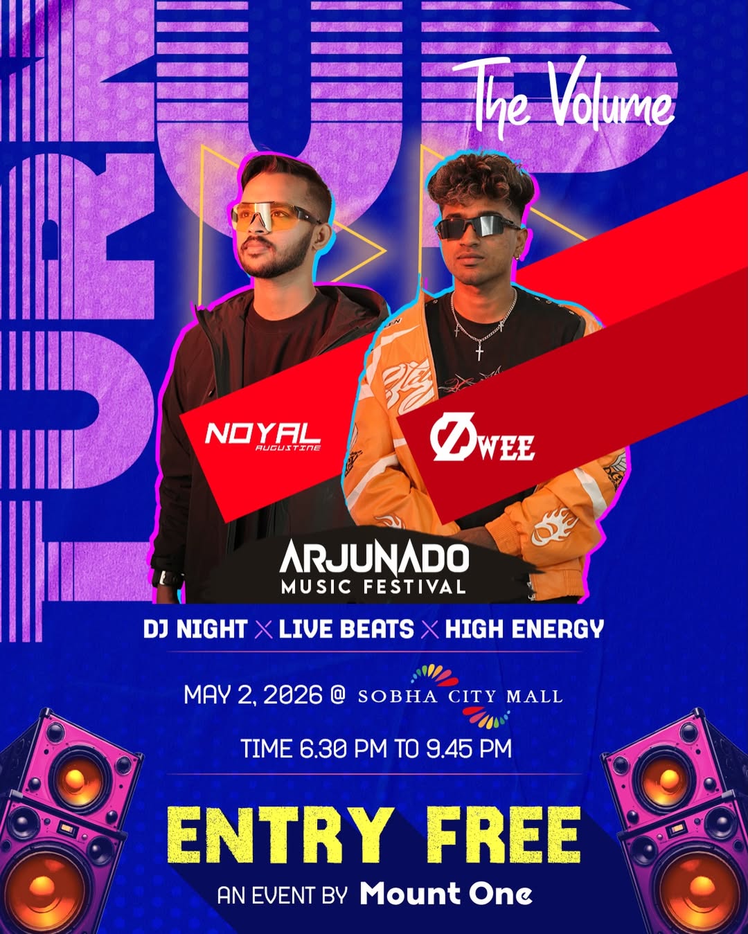 Turn Up The Volume | Arjunado Music Festival in Thrissur | DJ Night at Sobha City Mall