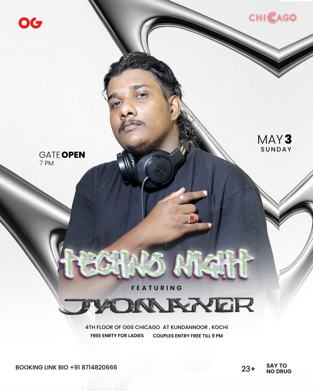 Techno Night Ft. DJ Jyomaxer | OGS Chicago, Kochi