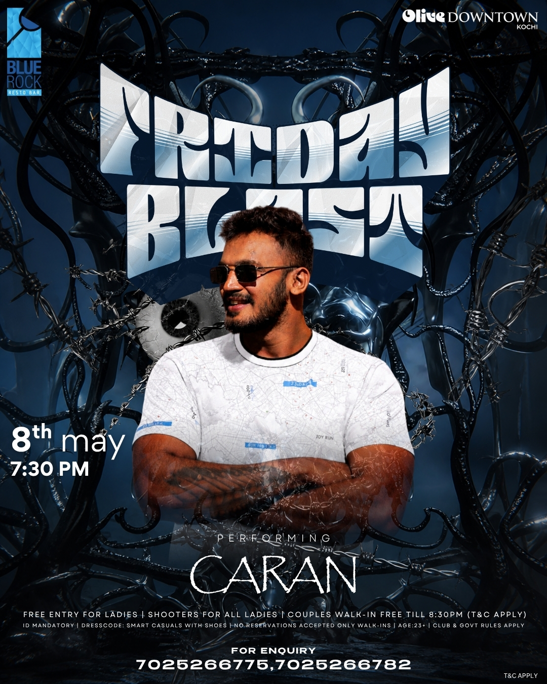 FREAKY FRIDAY Ft. Caran | Blue Rock Resto Bar, Olive Downtown Kochi