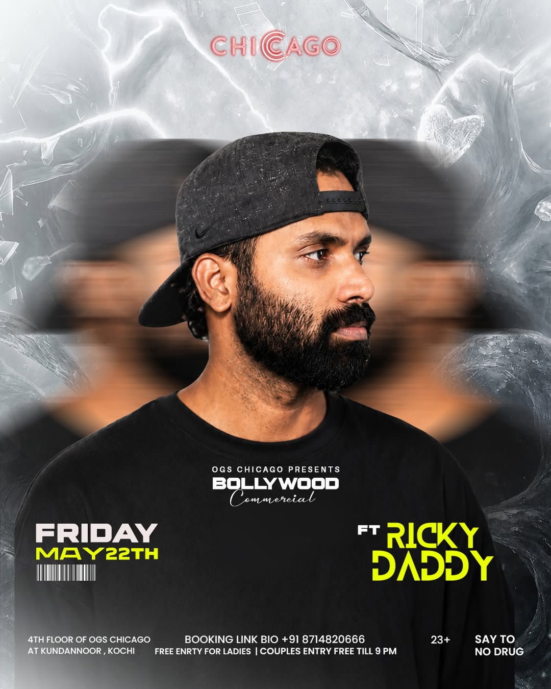 Bollywood Commercial Night featuring Ricky Daddy | OGβs Chicago, Kundannoor, Kochi