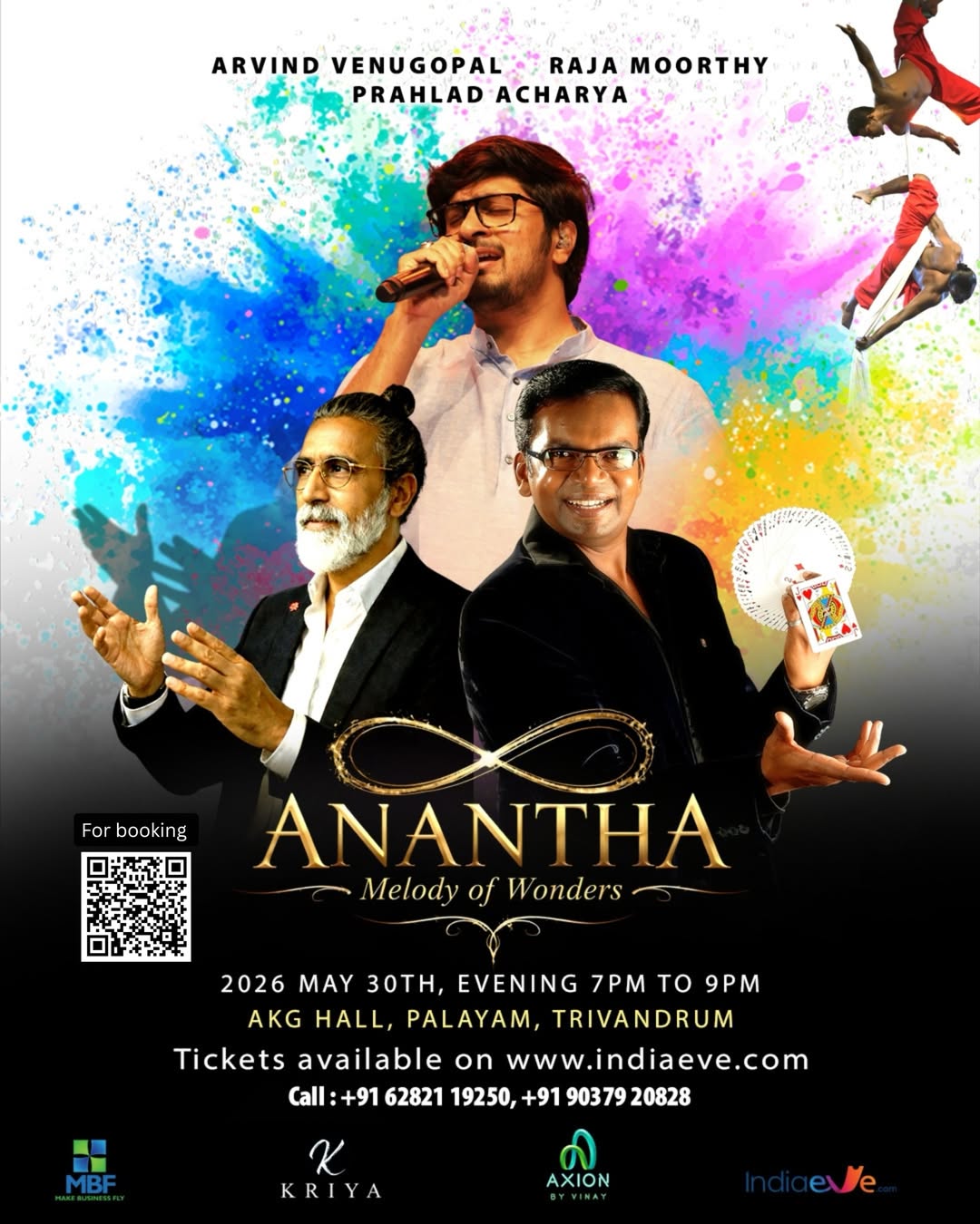 ANANTHA β Melody of Wonders Live Show Ft. Arvind Venugopal, Raja Moorthy, Prahlad Acharya | AKG Hall, Palayam, Trivandrum
