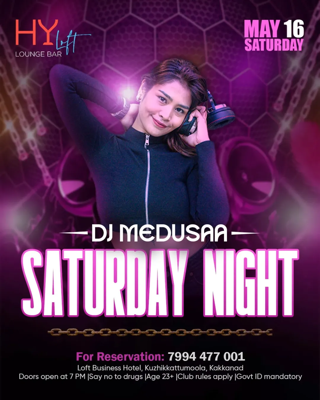Saturday Night Ft. DJ Medusaa | HY Loft Lounge Bar, Loft Business Hotel, Kuzhikkattumoola, Kakkanad