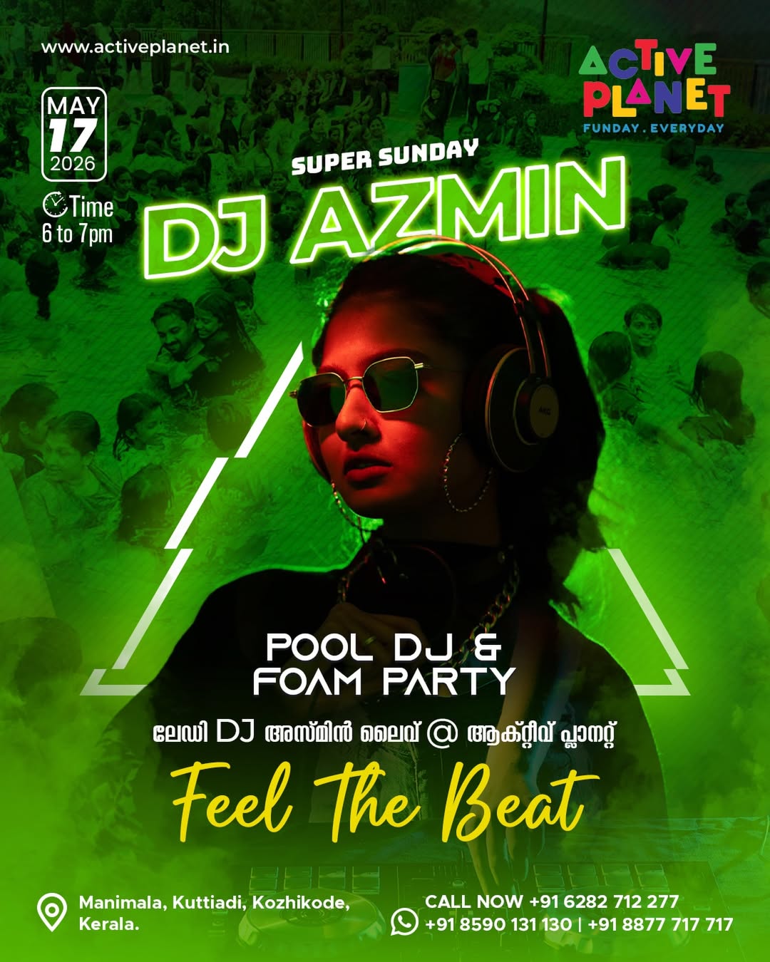 Pool DJ and Foam Party Ft. DJ Azmin | Active Planet, Manimala, Kuttiadi