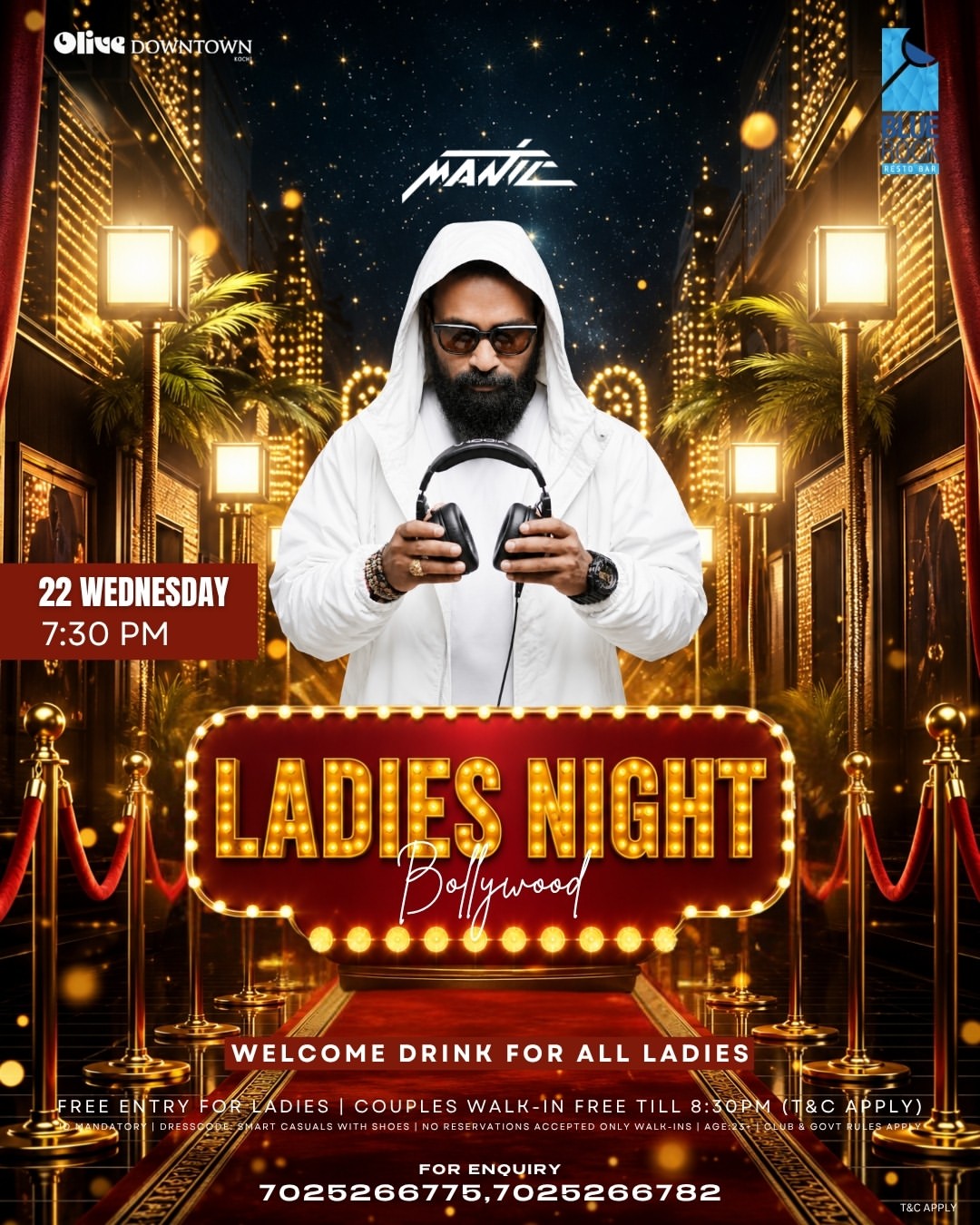 Ladies Night Bollywood by DJ Manic | Blue Rock Resto Bar, Olive Downtown, Kochi
