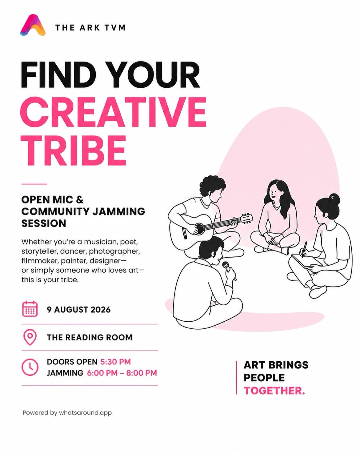 Find Your Creative Tribe – Open Mic & Community Jamming Session | The Reading Room, Thiruvananthapuram