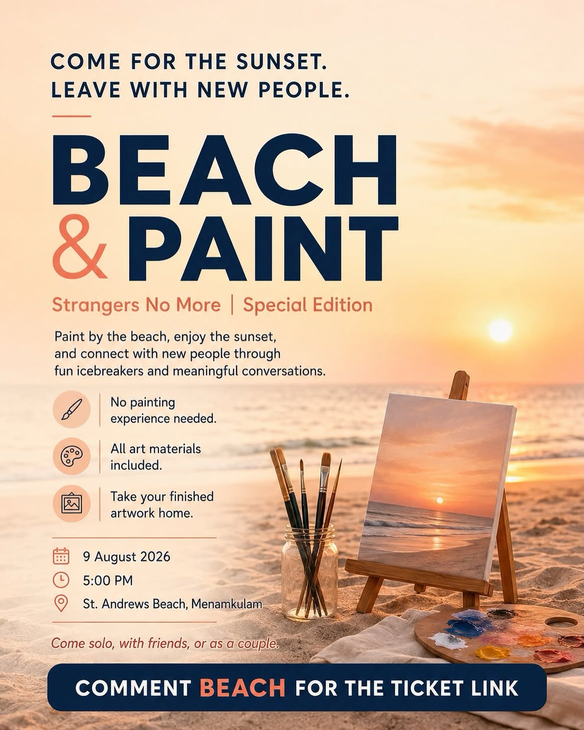 Beach & Paint | St. Andrews Beach, Menamkulam, Thiruvananthapuram