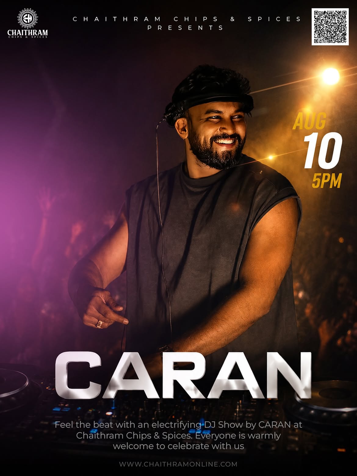 DJ CARAN Live at Chaithram Chips & Spices Grand Opening | Chaithram Tower, Aluva