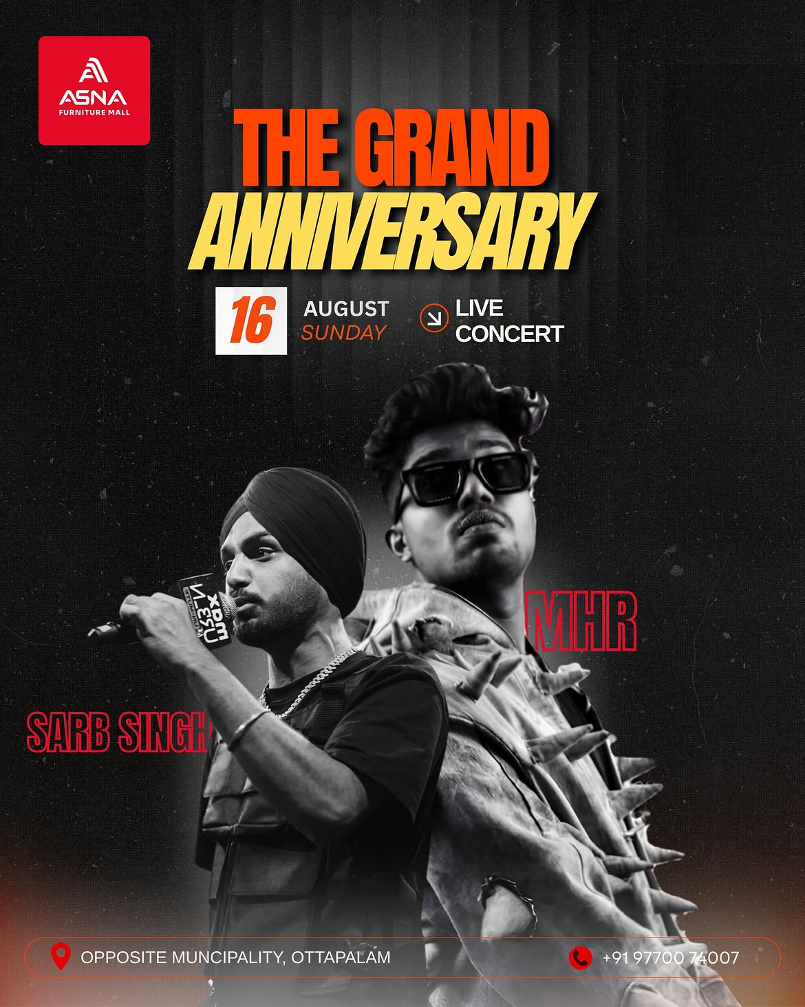 The Grand Anniversary Ft. Sarb Singh & MHR | ASNA Furniture Mall, Ottapalam