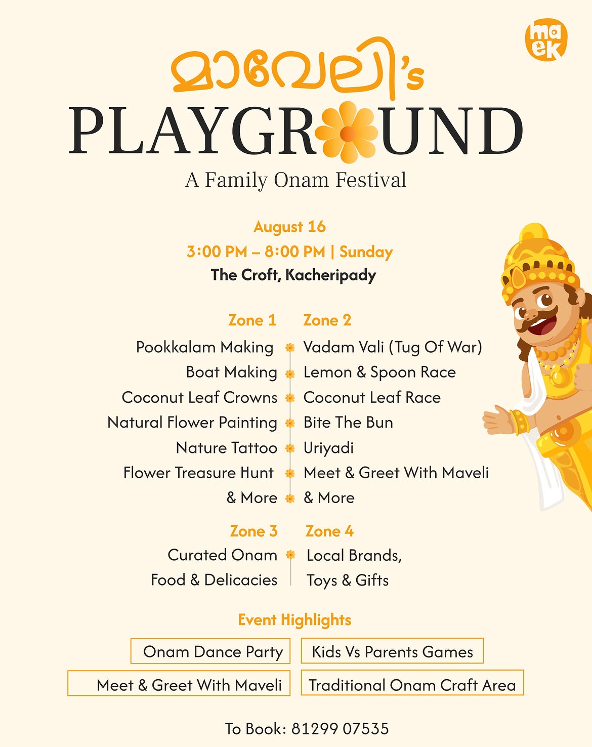 Maveli’s PLAYGROUND | The Croft, Kacheripady
