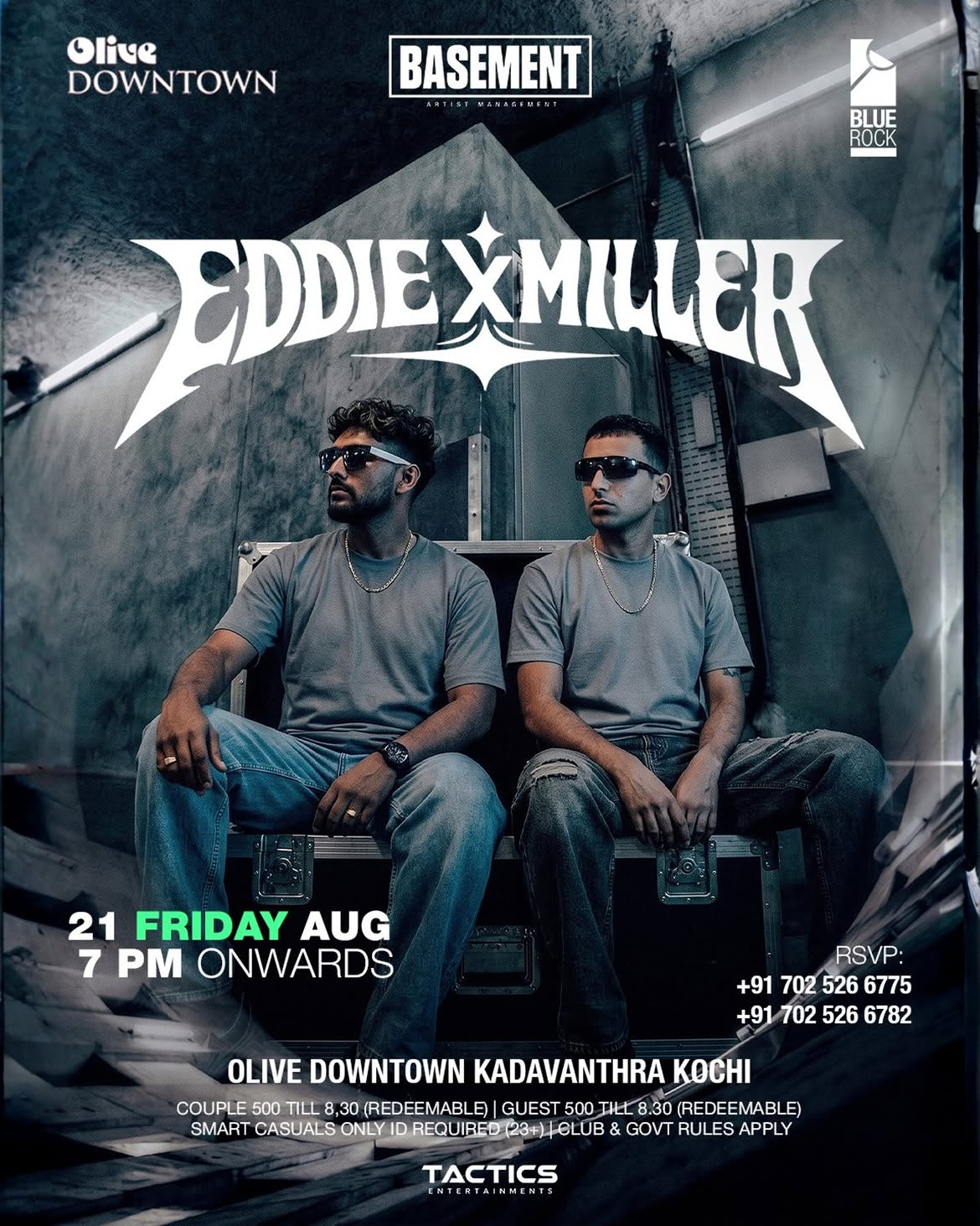 EDDIE X MILLER | Blue Rock Resto Bar, Olive Downtown, Kadavanthra, Kochi