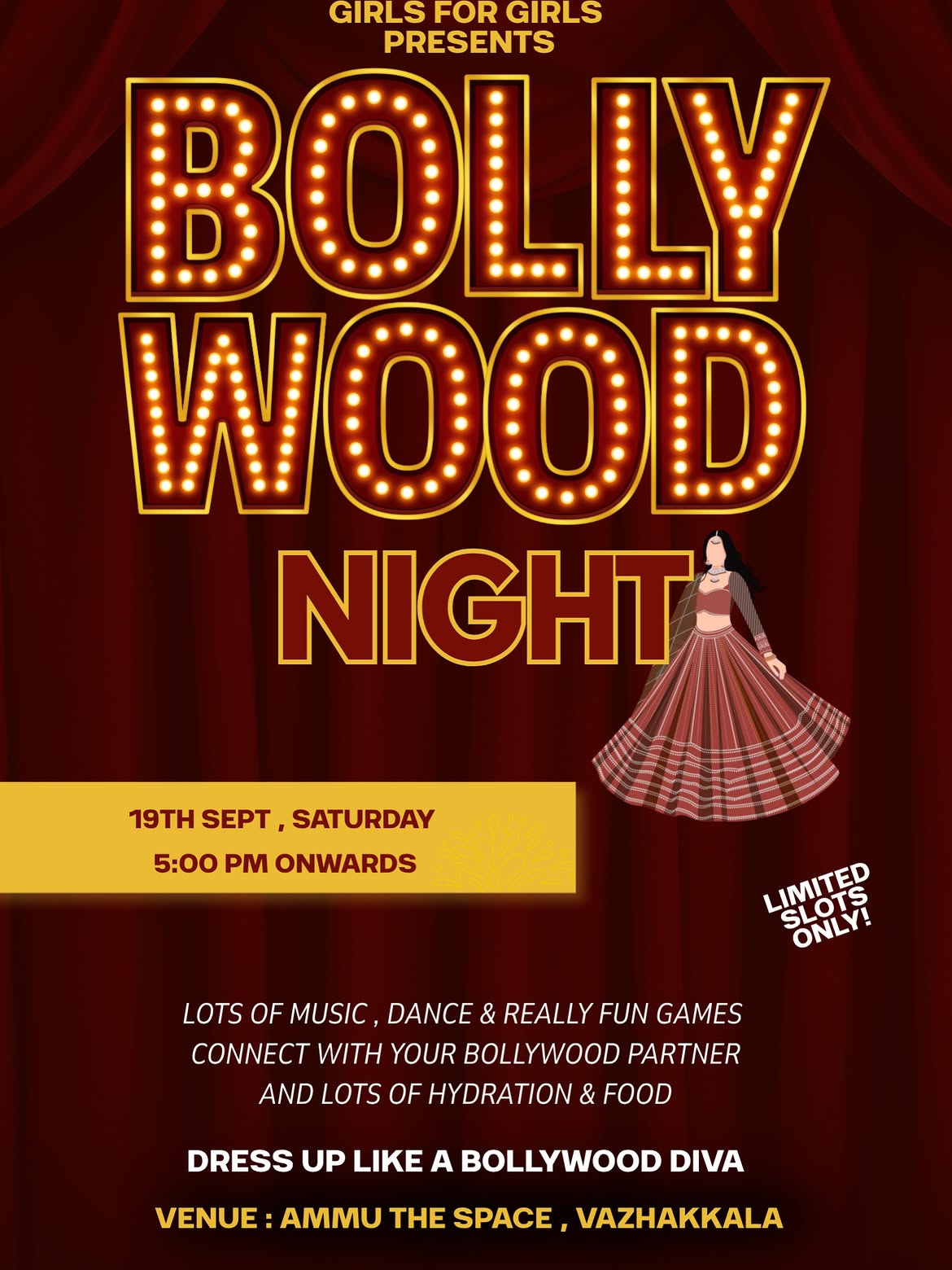 Bollywood Wood Night | Girls for Girls | Ammu The Space, Vazhakkala