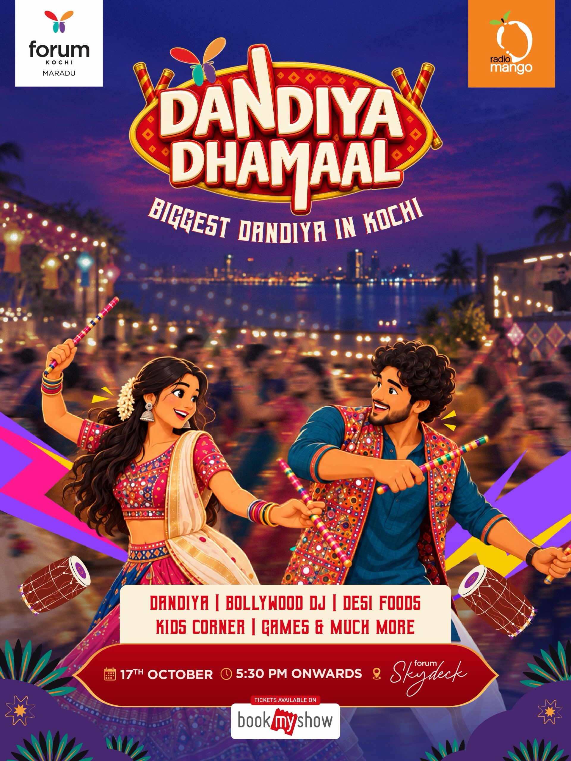 Dandiya Dhamaal | Biggest Dandiya in Kochi | Forum Kochi, Kochi