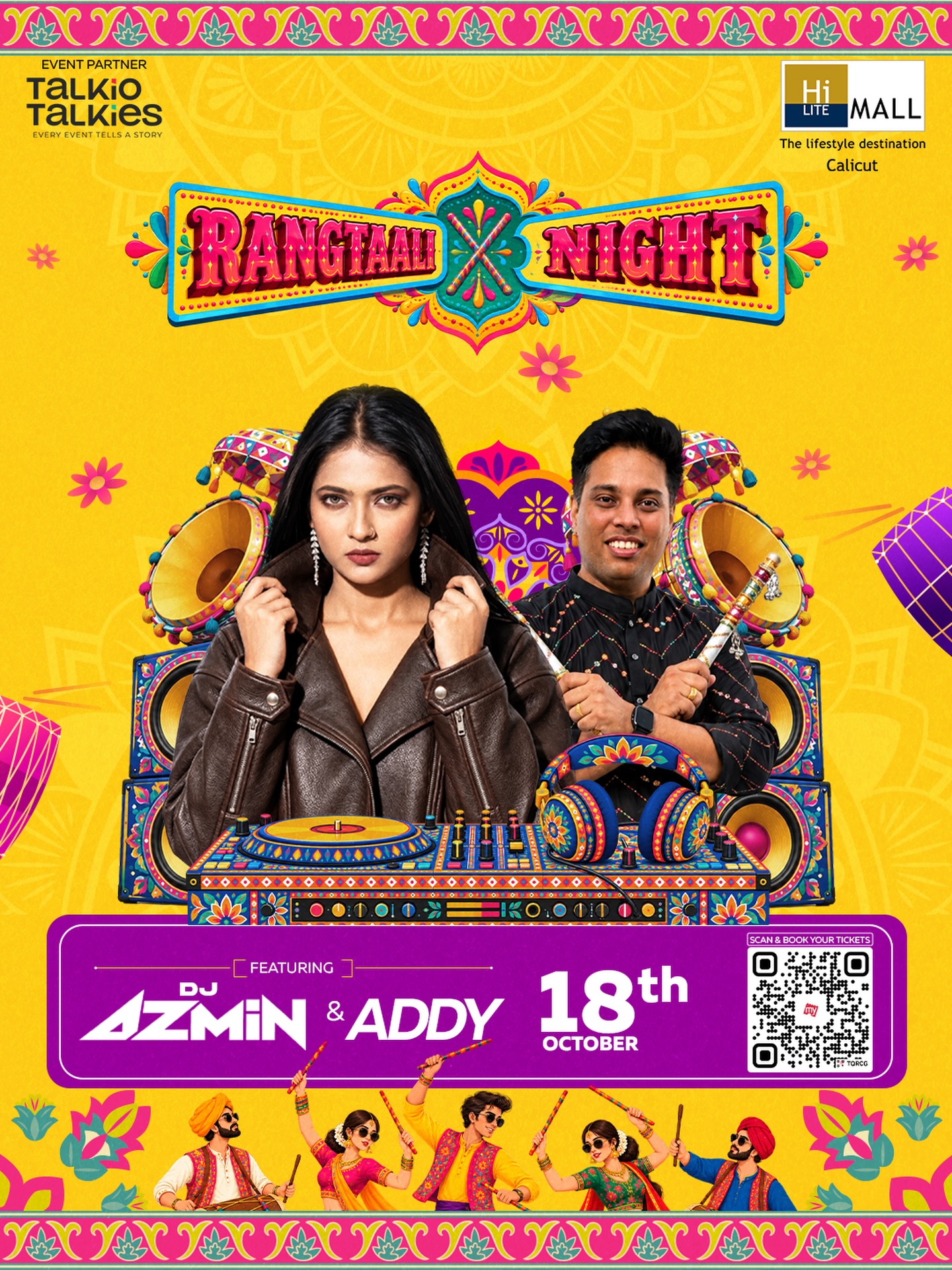 RANGTAALI NIGHT - DANDIYA NIGHT Ft. DJ AZMIN & ADDY | HiLITE Mall, Calicut
