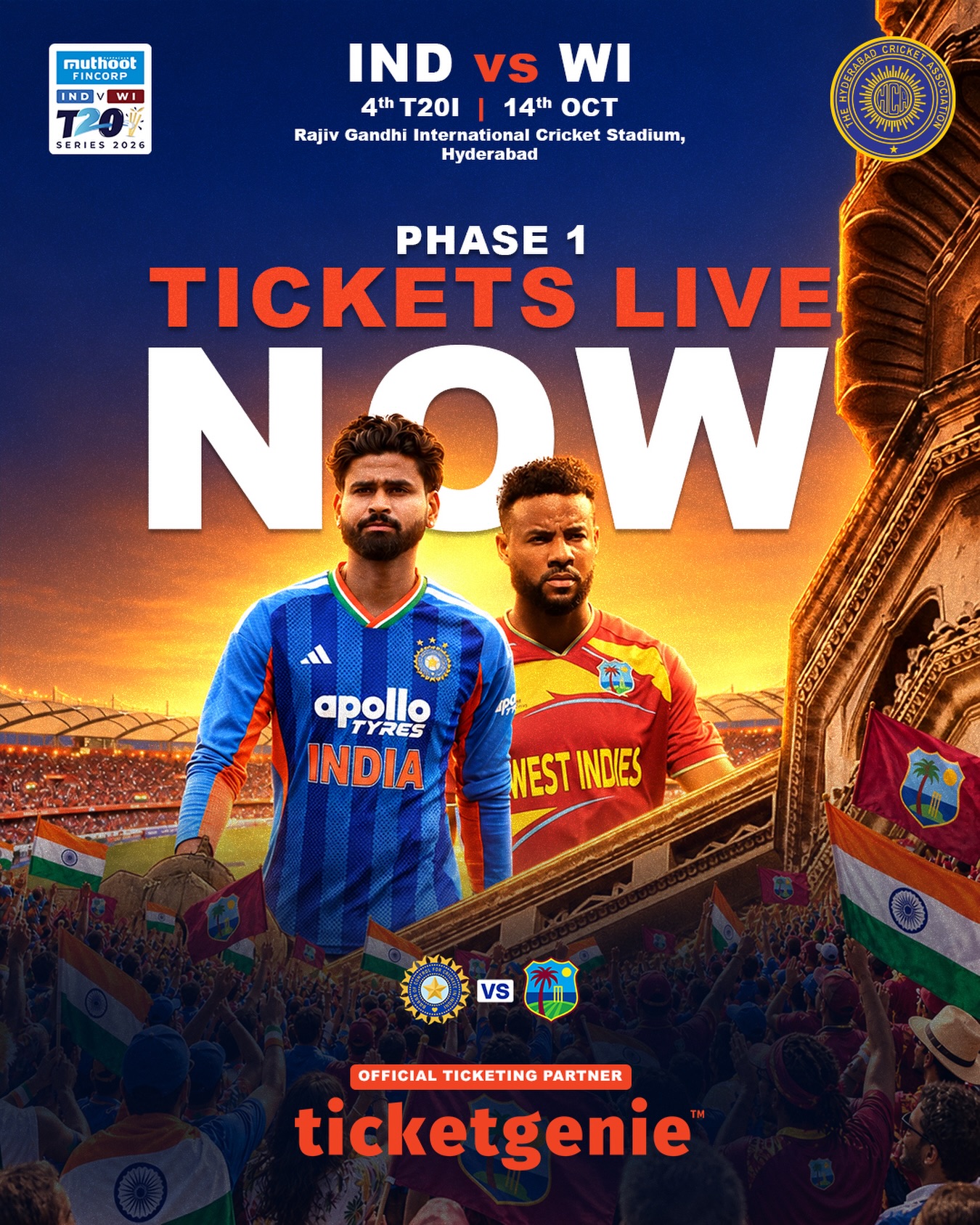 4th T20I – India vs West Indies | Rajiv Gandhi International Cricket Stadium, Hyderabad