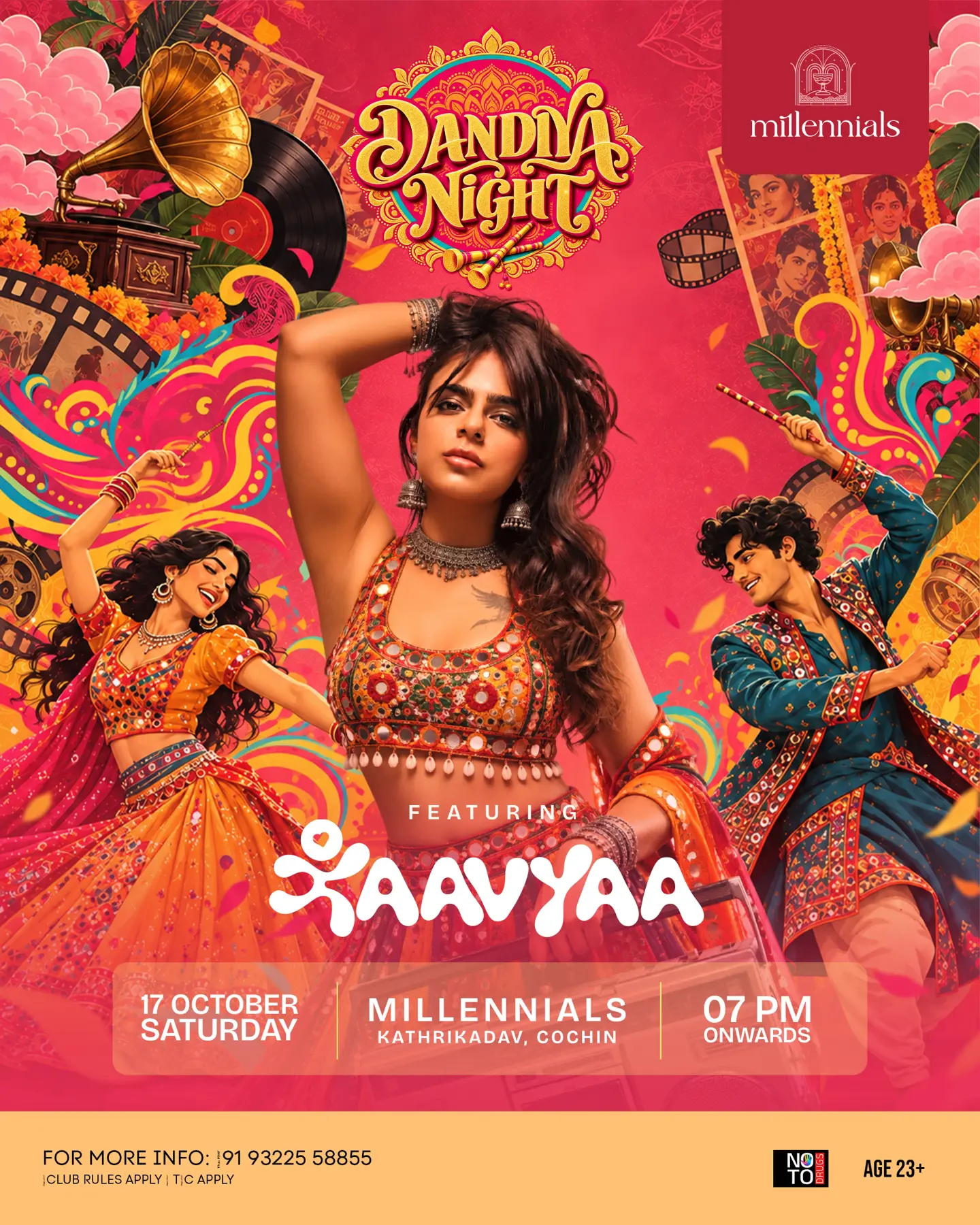 Dandiya Night featuring KAAVYAA | Millennials, Kathrikadavu, Cochin