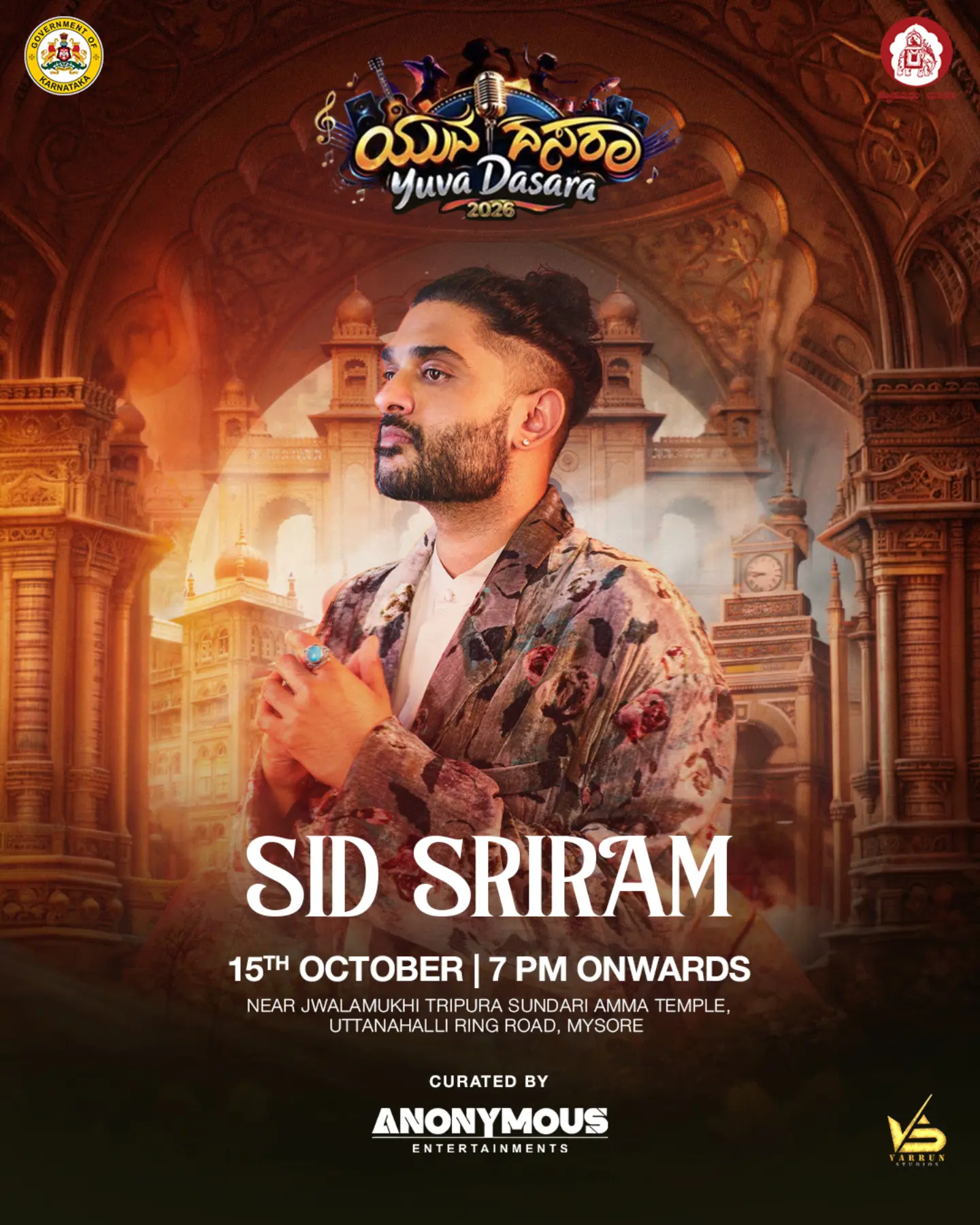Sid Sriram Live in Mysore | Yuva Dasara 2026