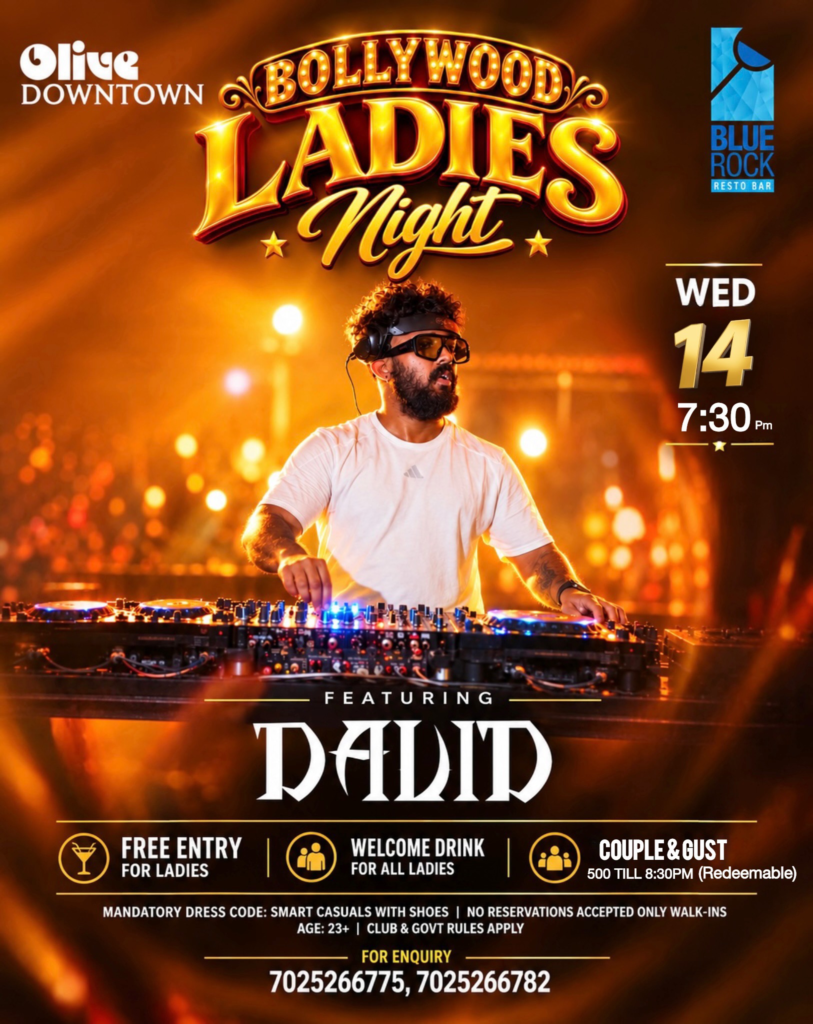 Bollywood Ladies Night featuring DJ DAVID | Olive Downtown × Blue Rock Resto Bar
