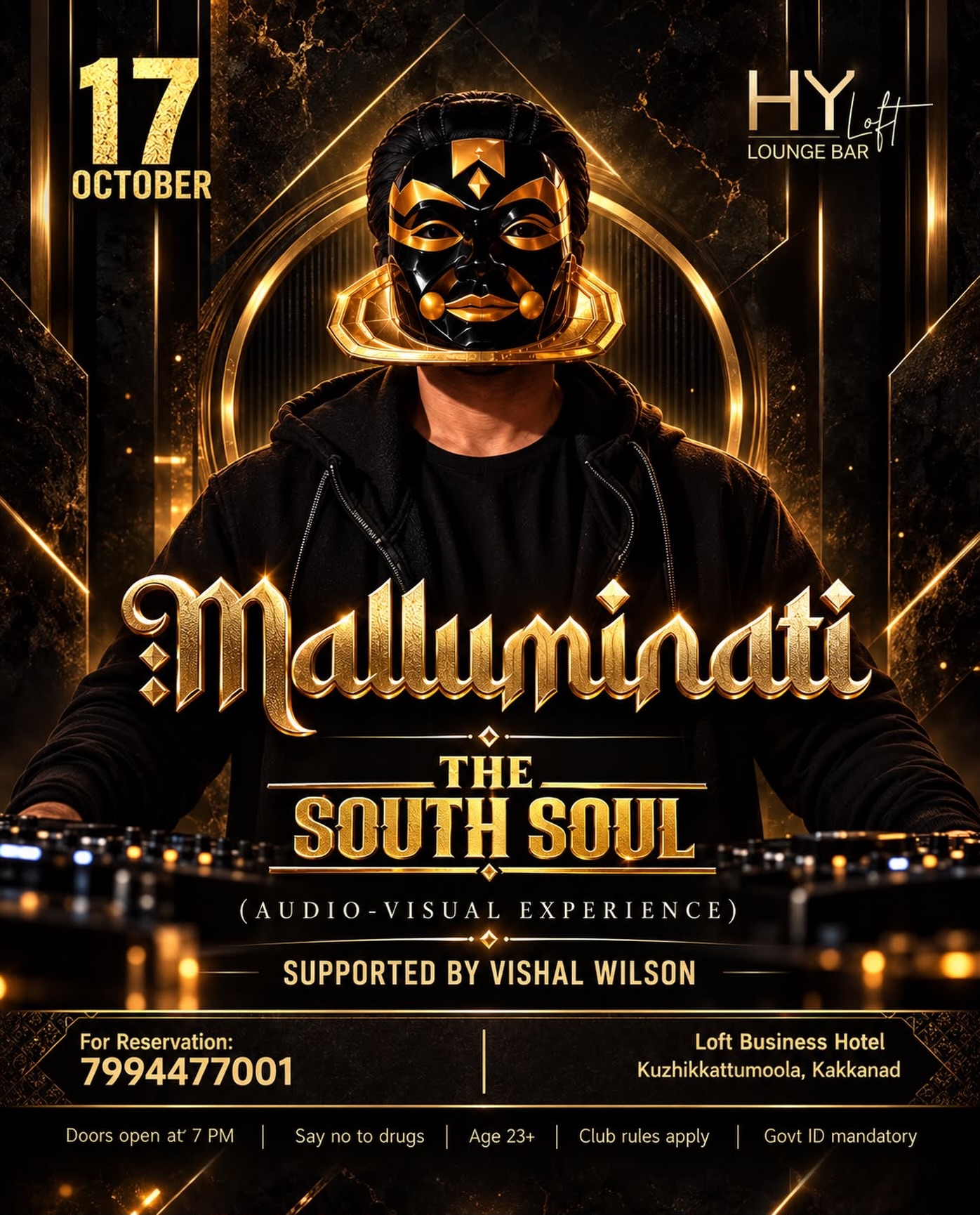 Malluminati – The South Soul (Audio-Visual Experience) | HYLoft Lounge Bar, Loft Business Hotel, Kakkanad