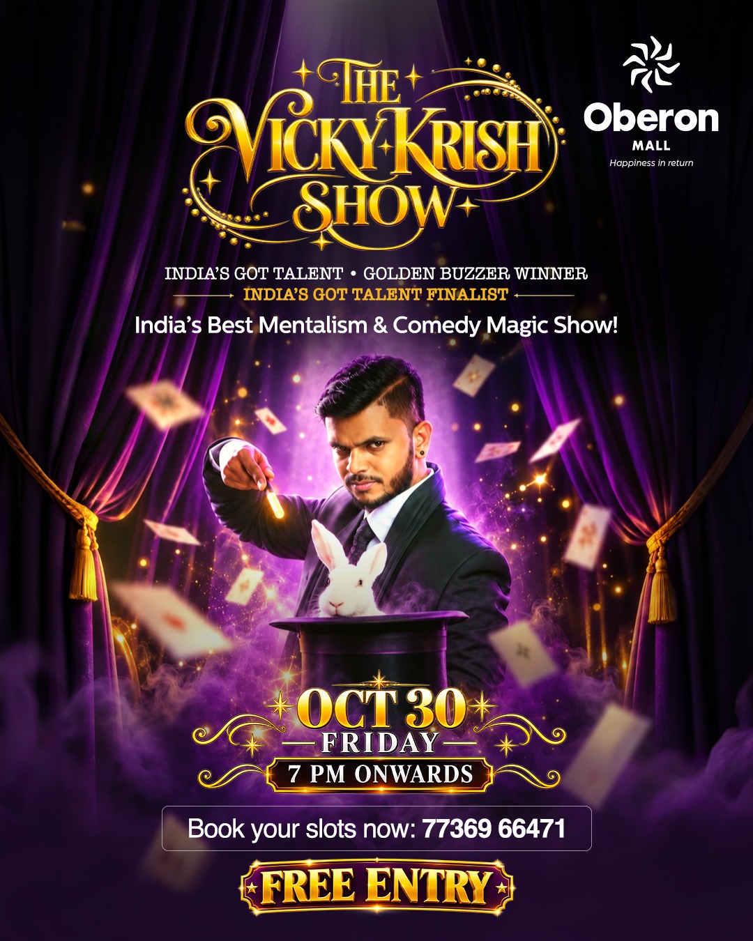 The Vicky Krish Show - India's Best Mentalism & Comedy Magic Show | Oberon Mall