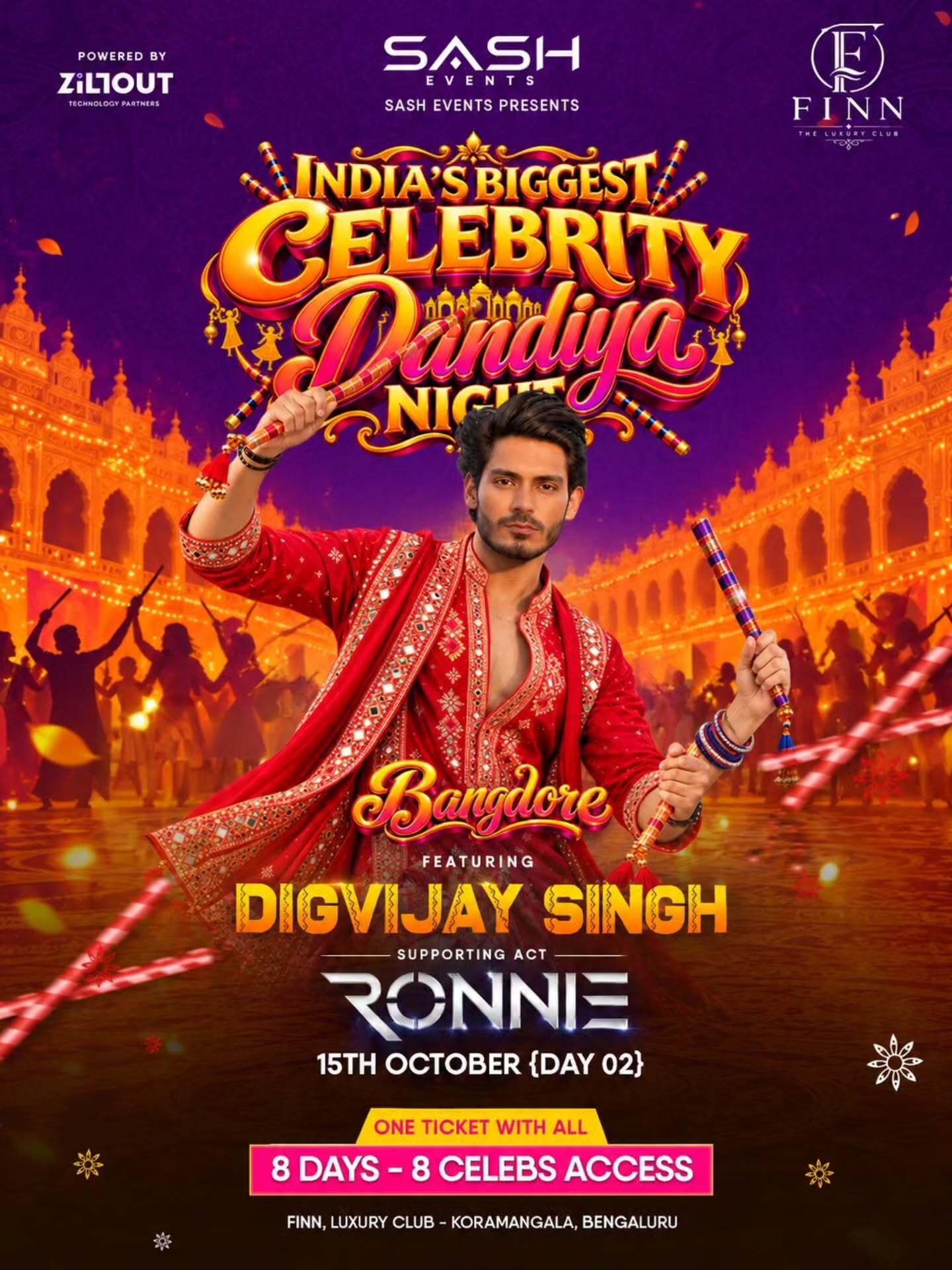 India’s Biggest Celebrity Dandiya Night | Finn, The Luxury Club, Koramangala, Bengaluru