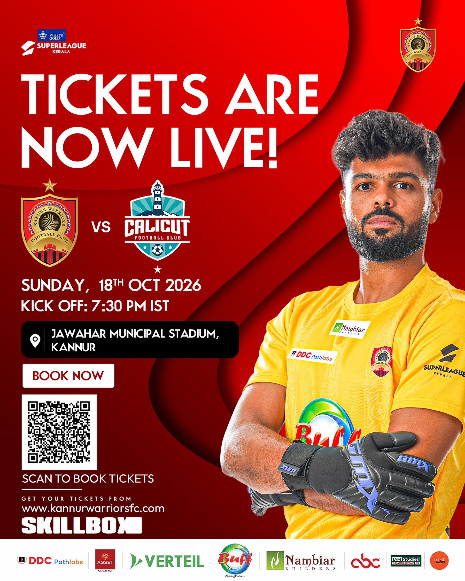 Kannur Warriors FC Vs Calicut FC | Jawahar Municipal Stadium, Kannur