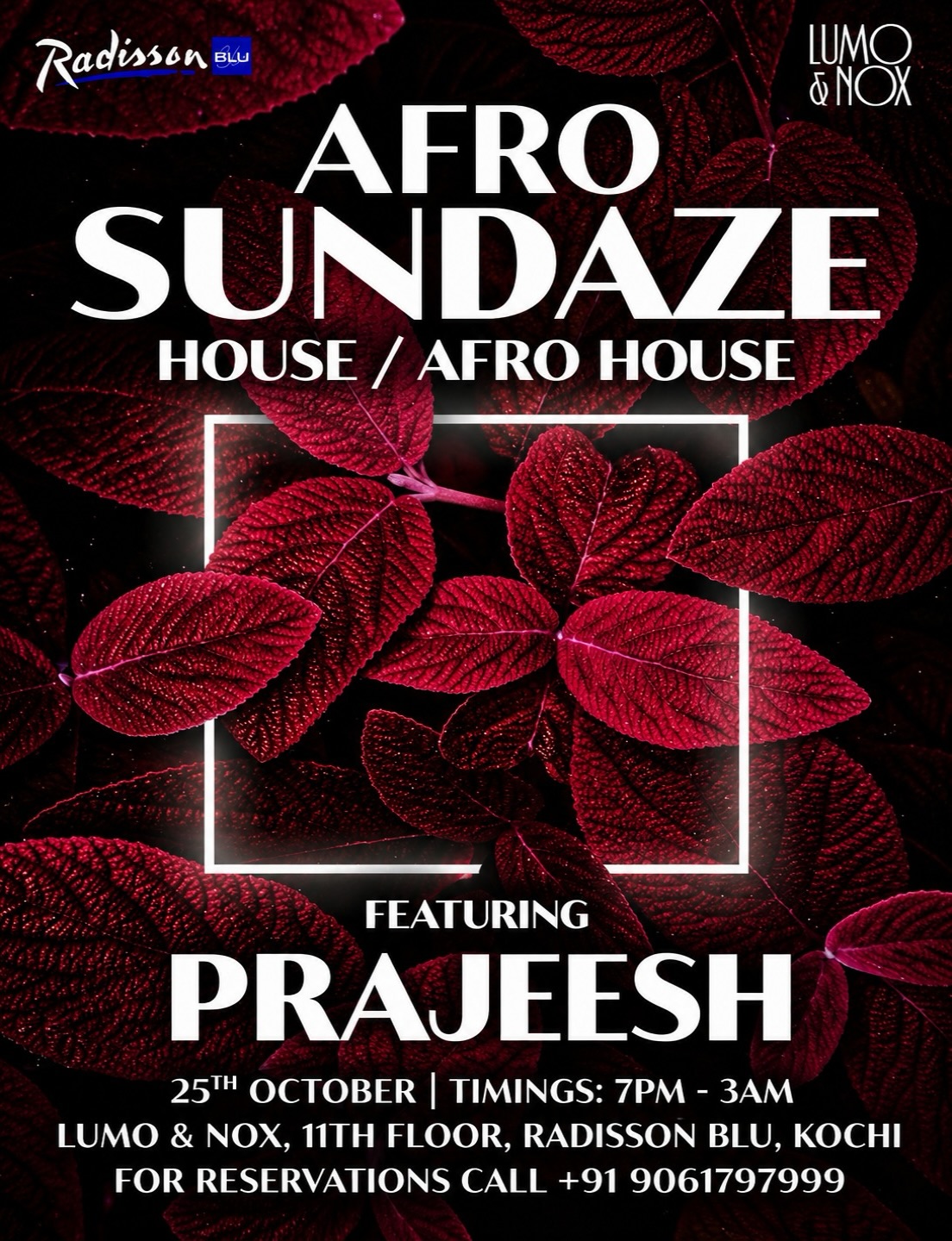Afro Sundaze | Lumo & Nox, Radisson Blu, Kochi