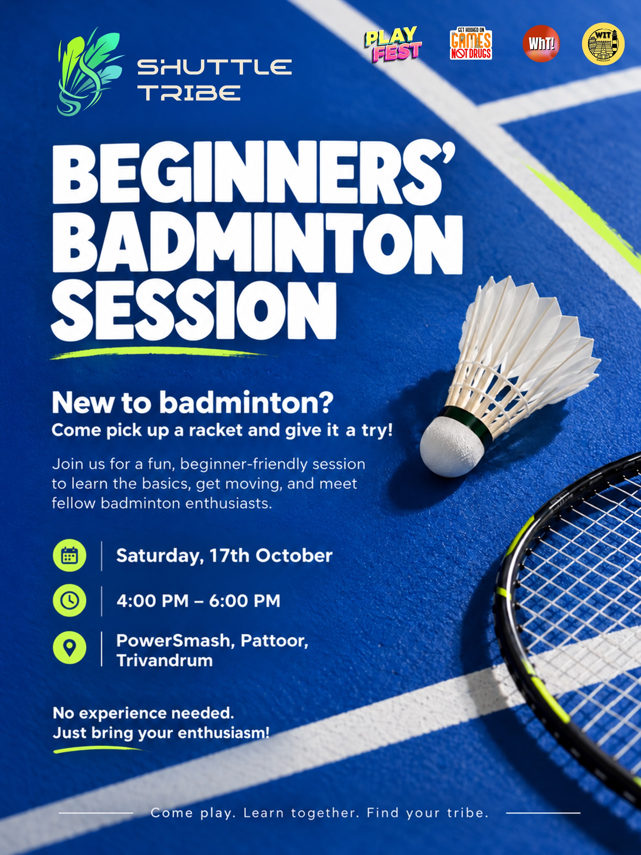 Beginners’ Badminton Session | PowerSmash, Pattoor, Trivandrum