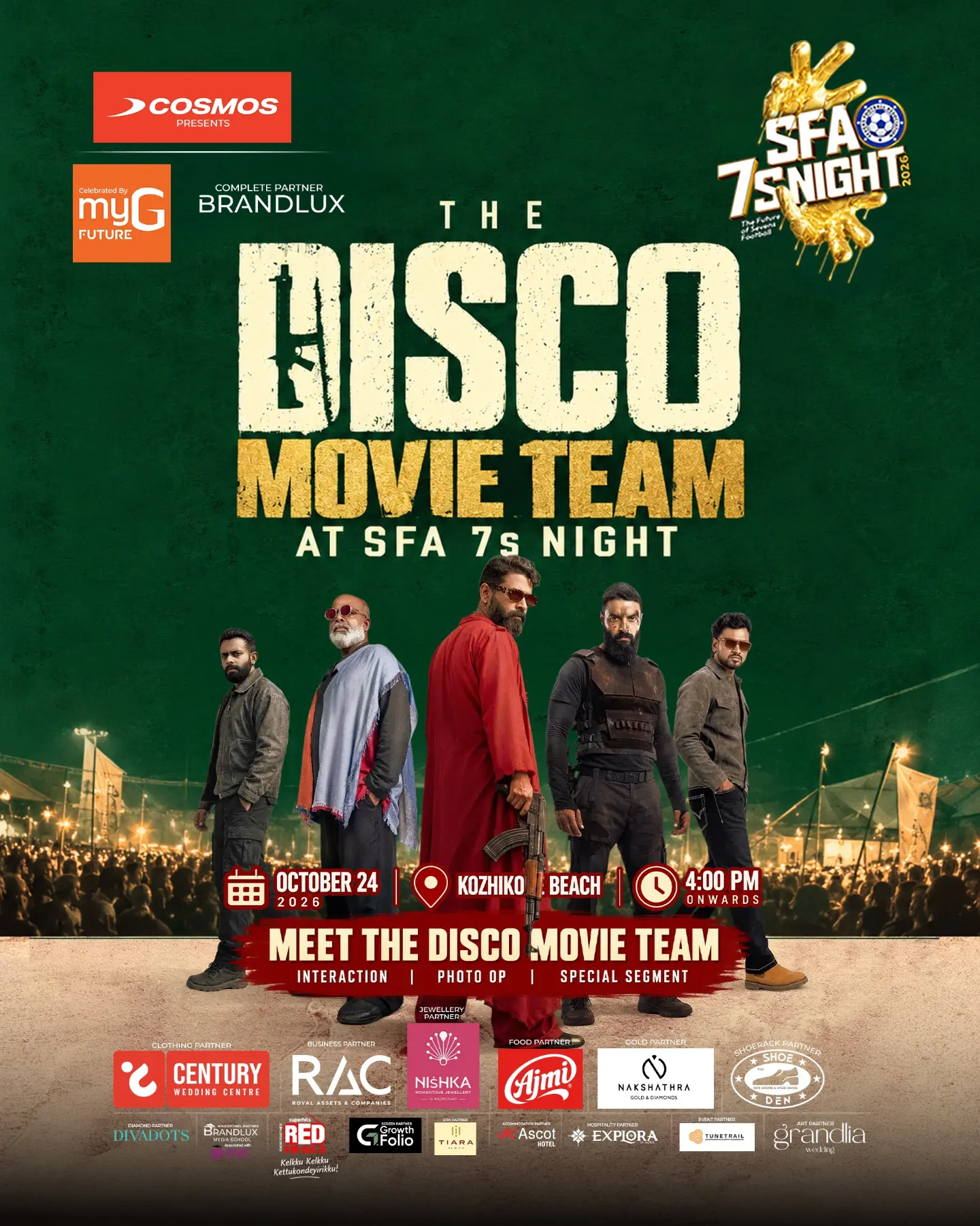 The Disco Movie Team at SFA 7s Night 2026 | Kozhikode Beach