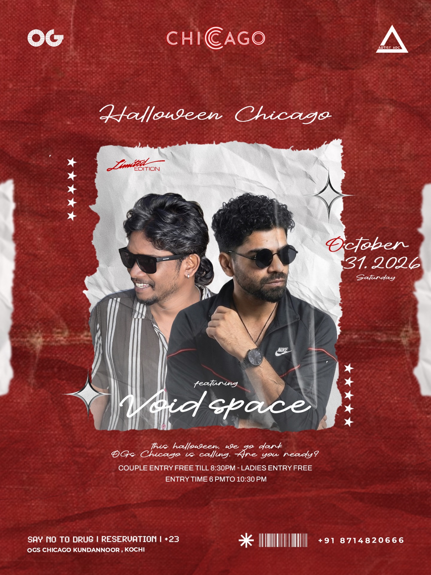 Halloween Chicago featuring Void Space | OGS Chicago, Kundannoor, Kochi