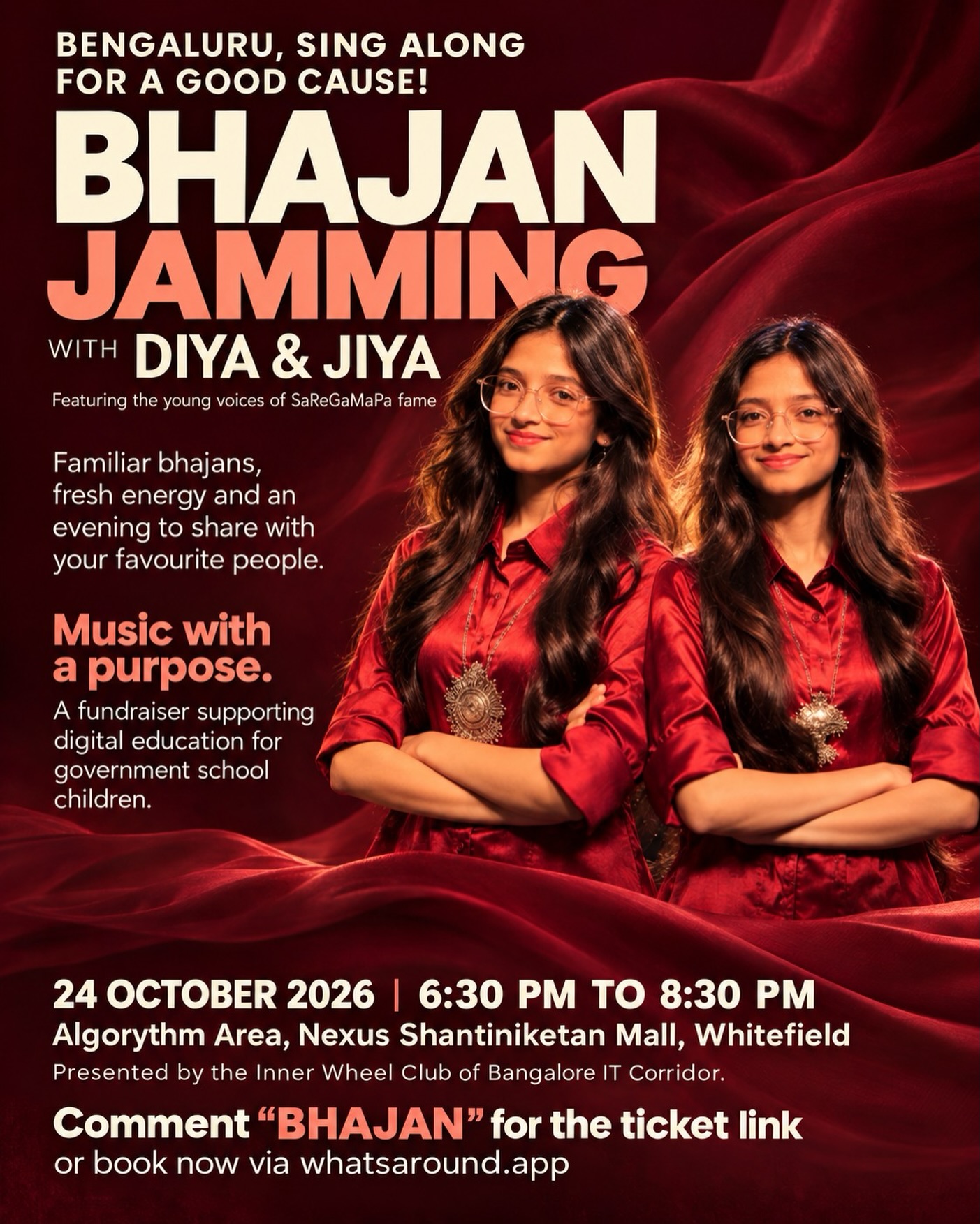 Bhajan Jamming with Diya & Jiya | Algorythm Area, Nexus Shantiniketan Mall, Whitefield, Bengaluru