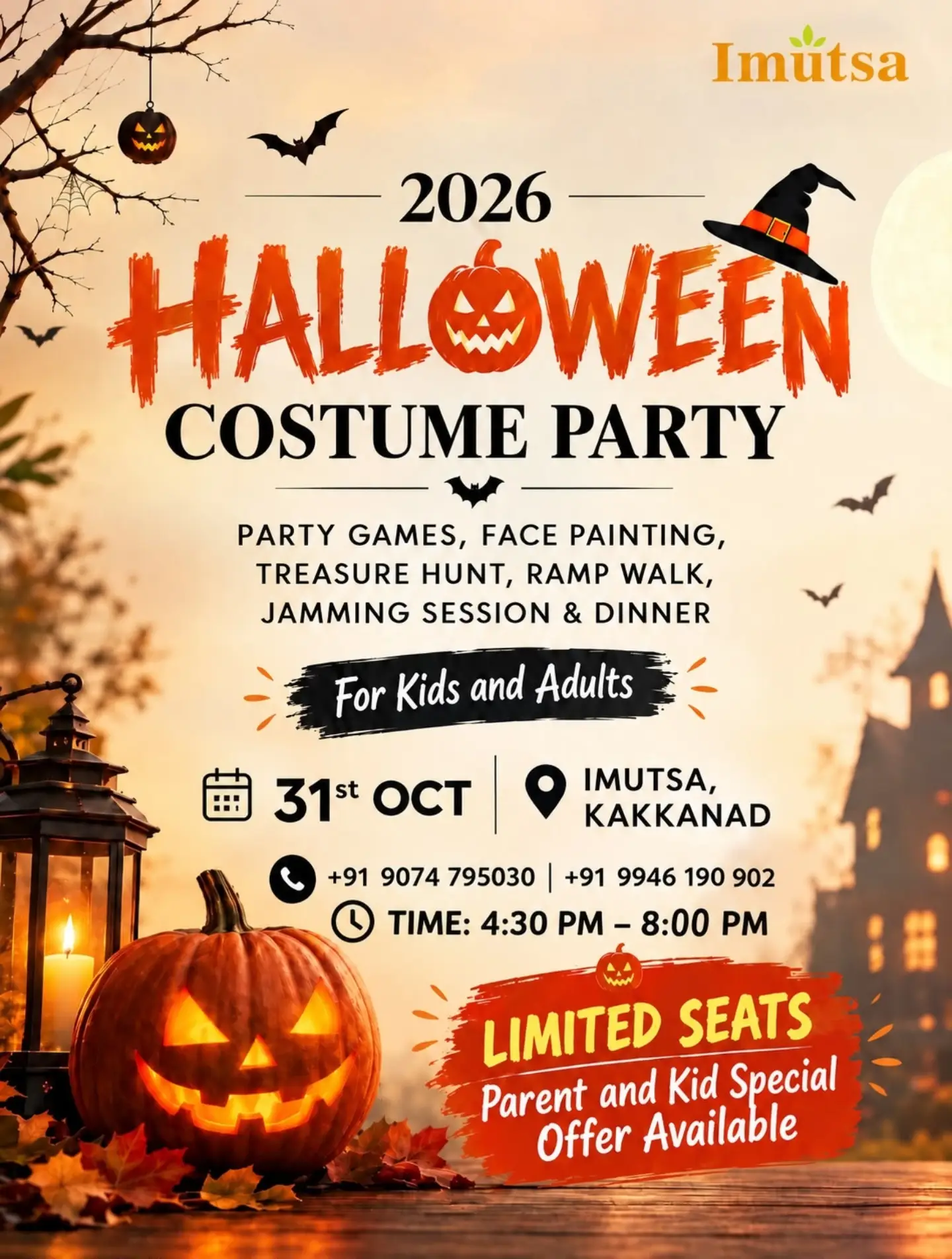 2026 Halloween Costume Party | Imutsa, Kakkanad, Kochi