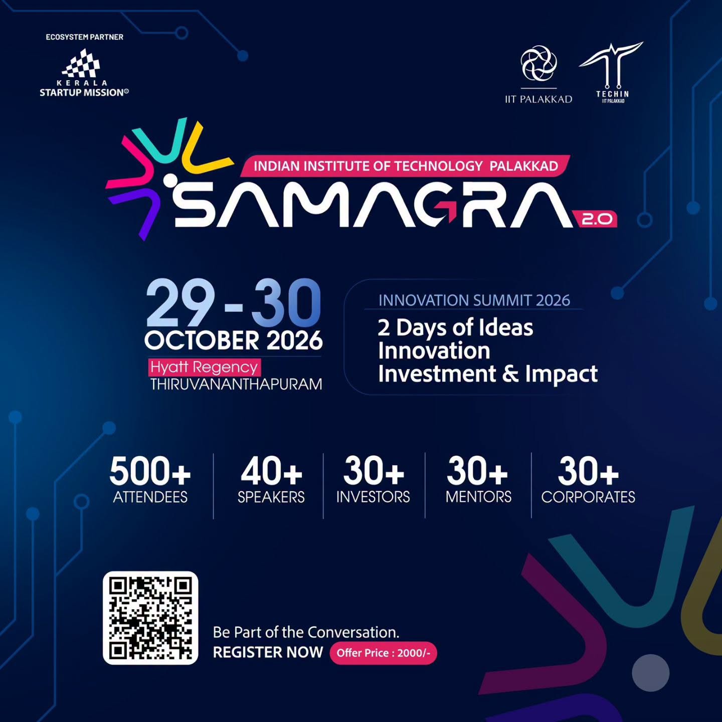 SAMAGRA 2.0 | IIT Palakkad Innovation Summit 2026 at Hyatt Regency, Thiruvananthapuram, Kerala