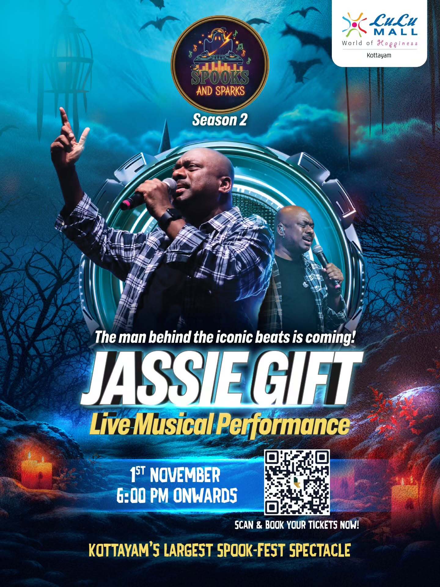Jassie Gift Live Musical Performance | Spooks and Sparks – Season 2, Lulu Mall, Kottayam