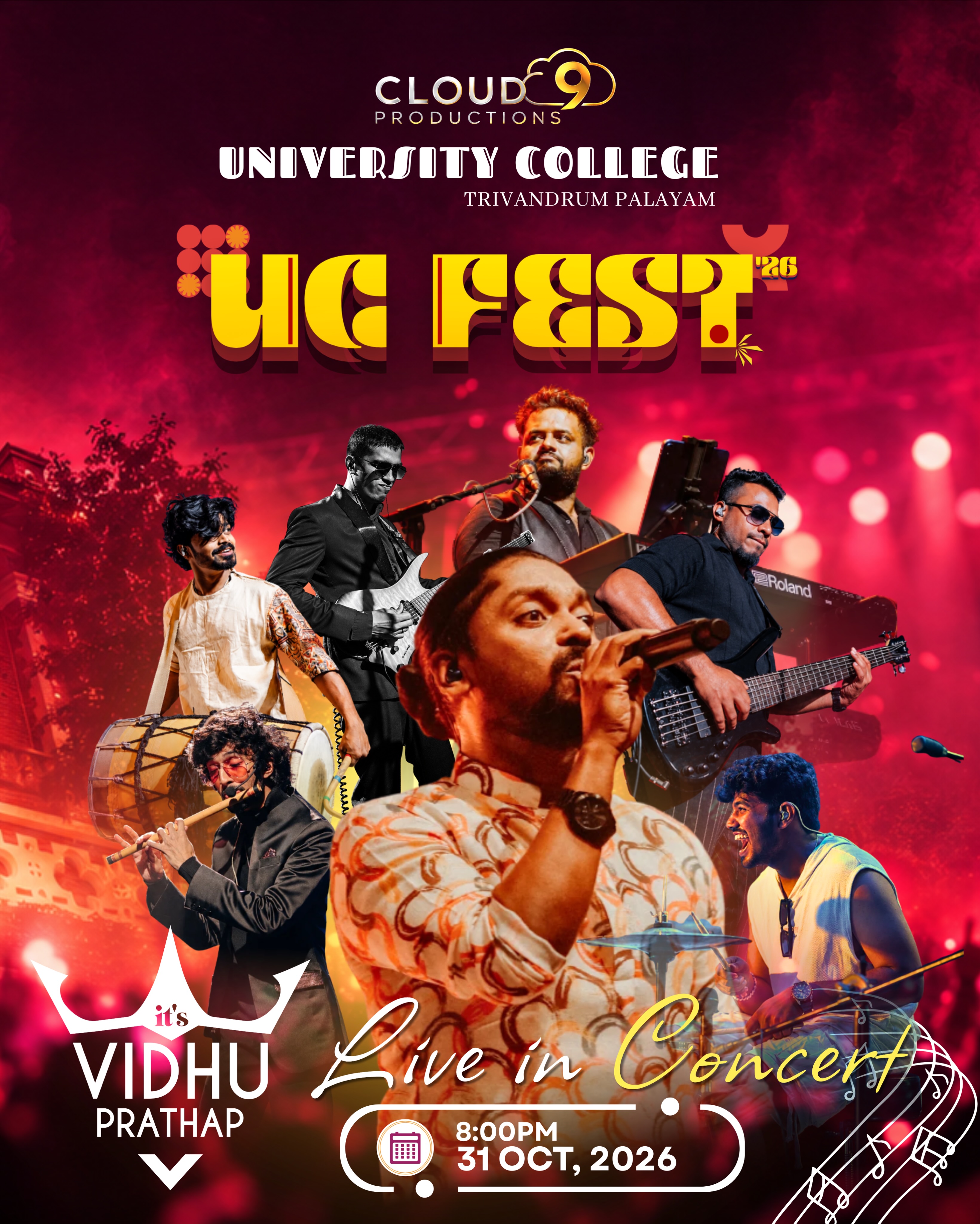 Vidhu Prathap Live in Concert | UC Fest ’26, University College, Palayam, Thiruvananthapuram