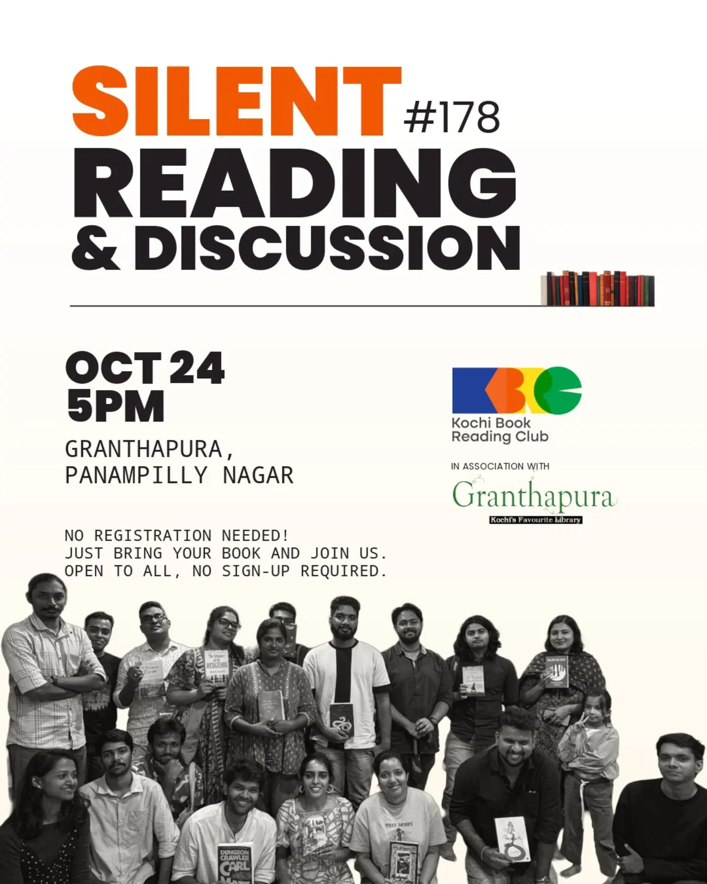 Silent Reading & Discussion #178 | Granthapura Library, Panampilly Nagar, Kochi