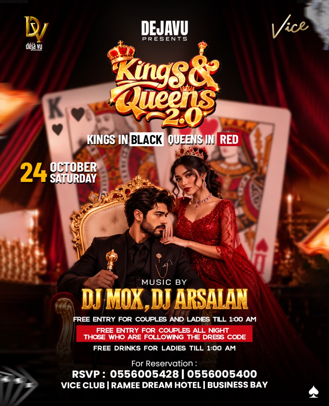 Kings & Queens 2.0 | VICE CLUB, Ramee Dream Hotel, Business Bay, Dubai