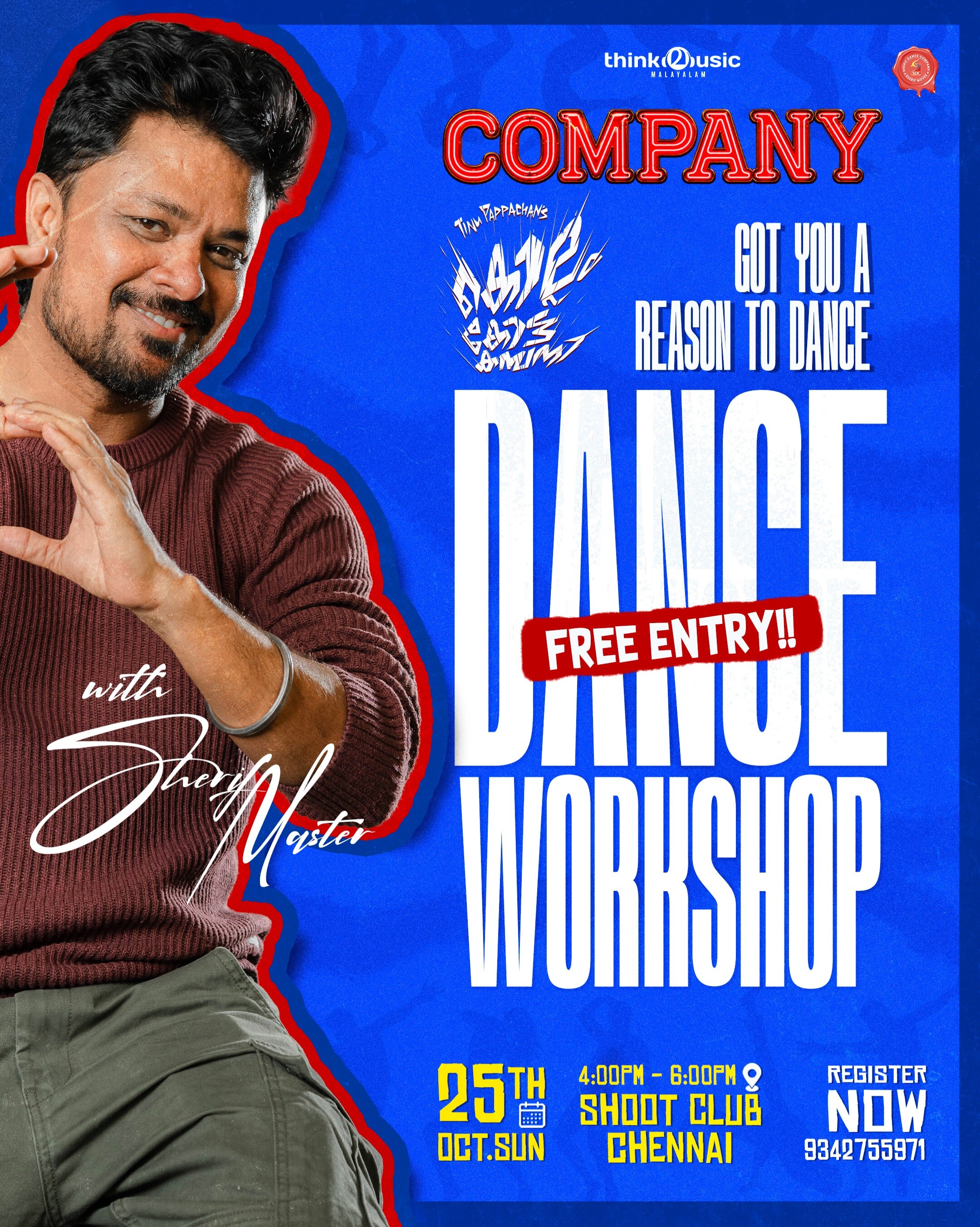 ThinkMusic Γ Sherif Master Dance Workshop | Shoot Club, Chennai