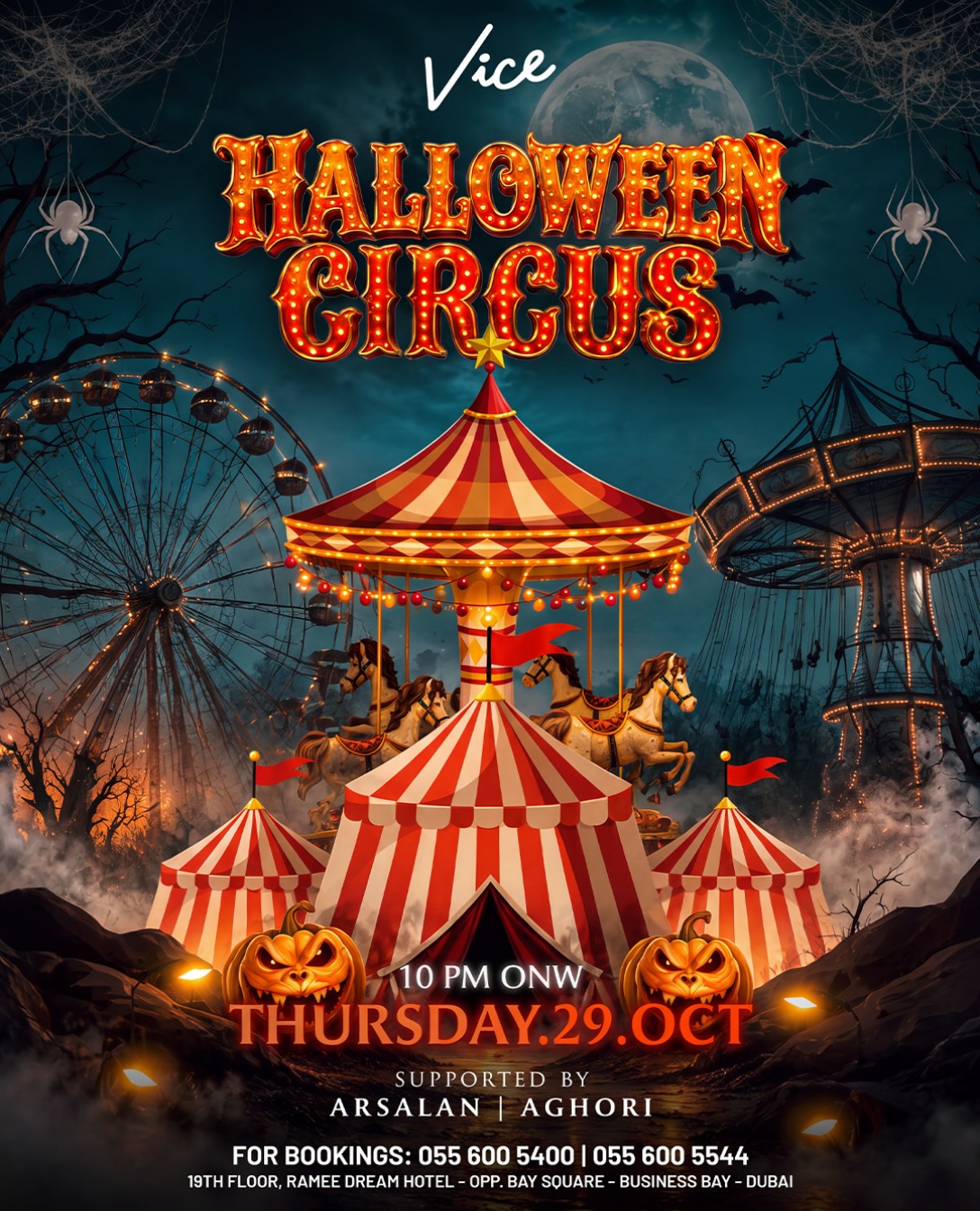 Halloween Circus at VICE | Ramee Dream Hotel, Business Bay, Dubai