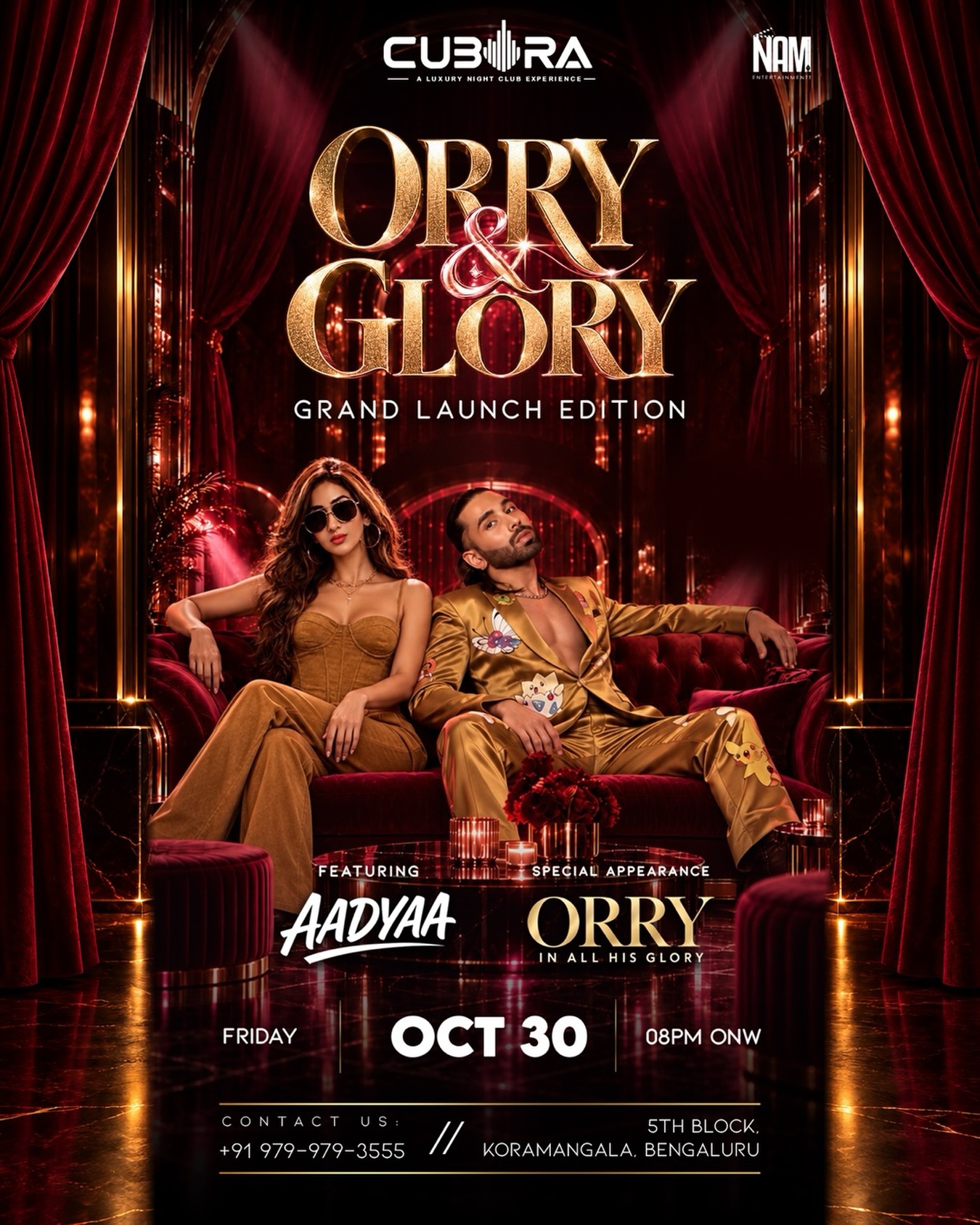Orry & Glory – Grand Launch Edition | CUBORA, Koramangala, Bengaluru
