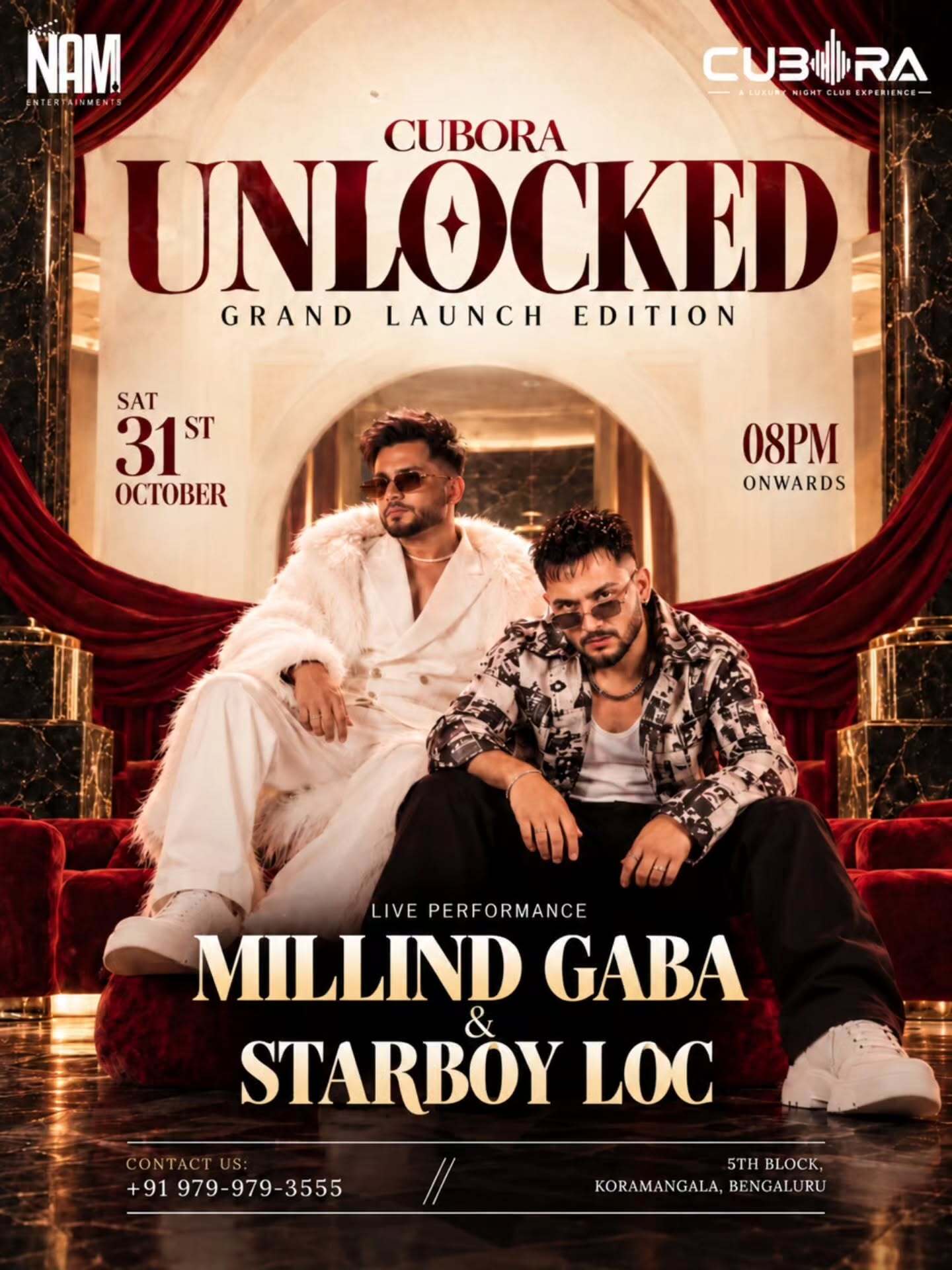 CUBORA UNLOCKED — GRAND LAUNCH EDITION by Millind Gaba & Starboy Loc | Cubora, Koramangala, Bengaluru