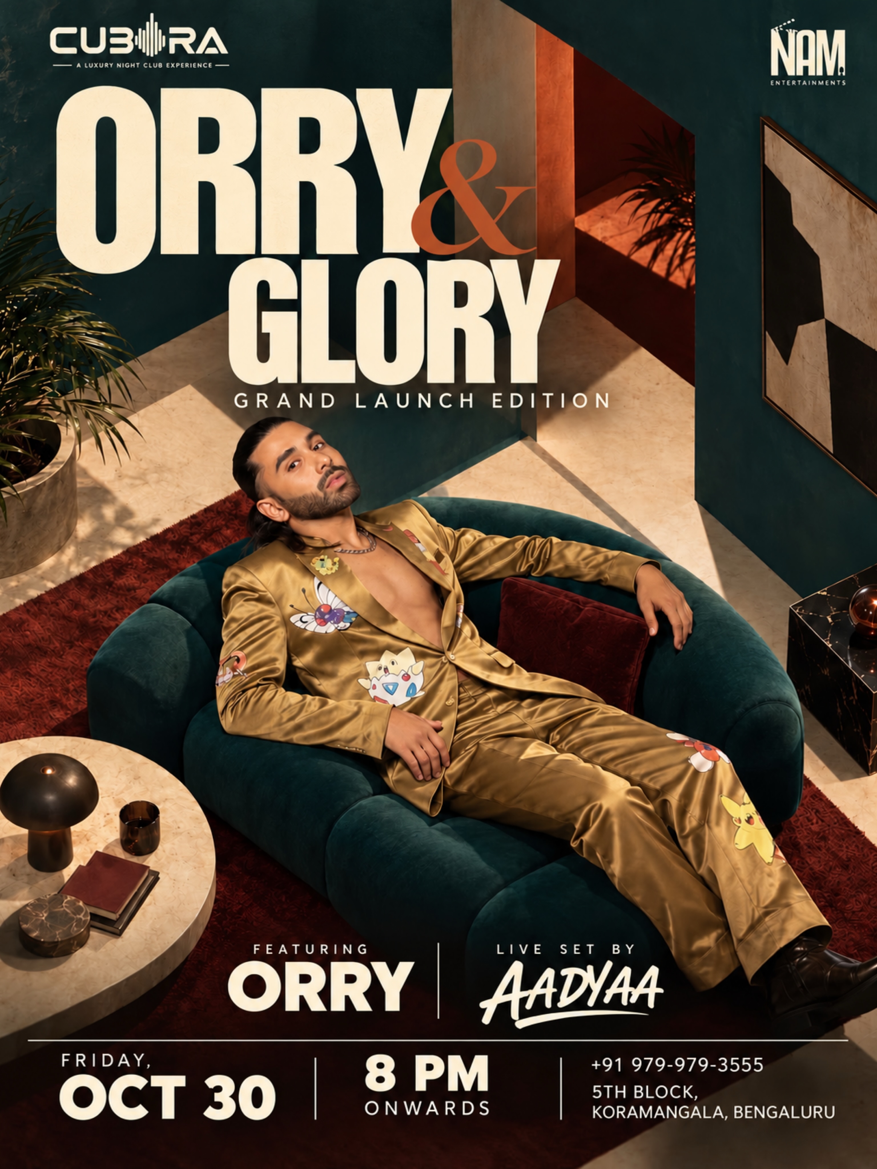 ORRY & GLORY — GRAND LAUNCH EDITION by ORRY & AADYAA | CUBORA, Koramangala, Bengaluru