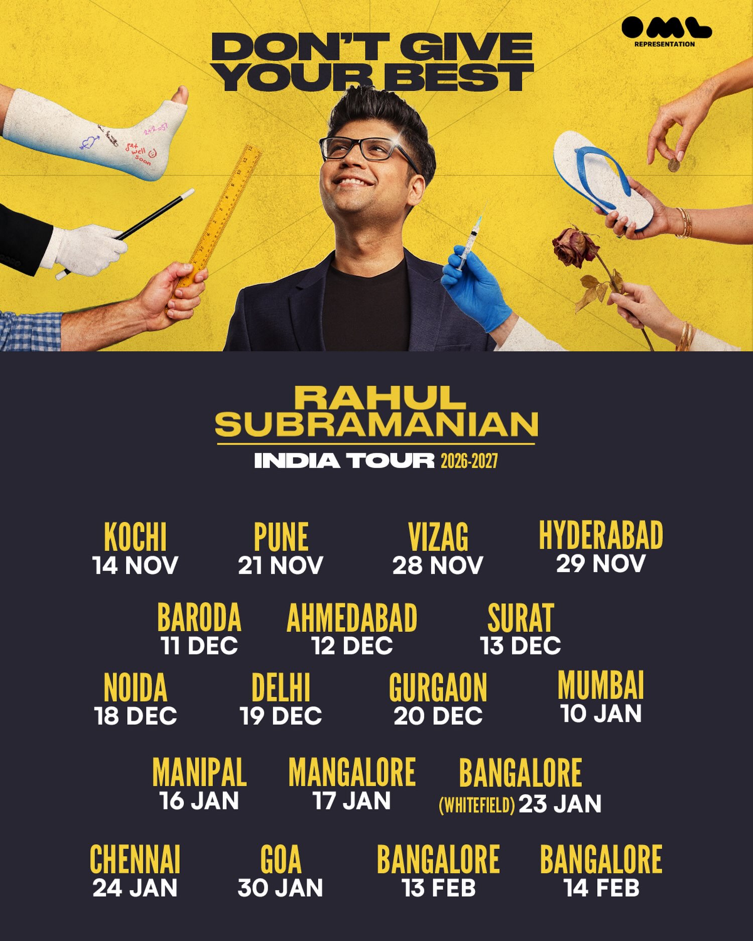 Don't Give Your Best by Rahul Subramanian | India Tour 2026–2027 | Whitefield, Bengaluru