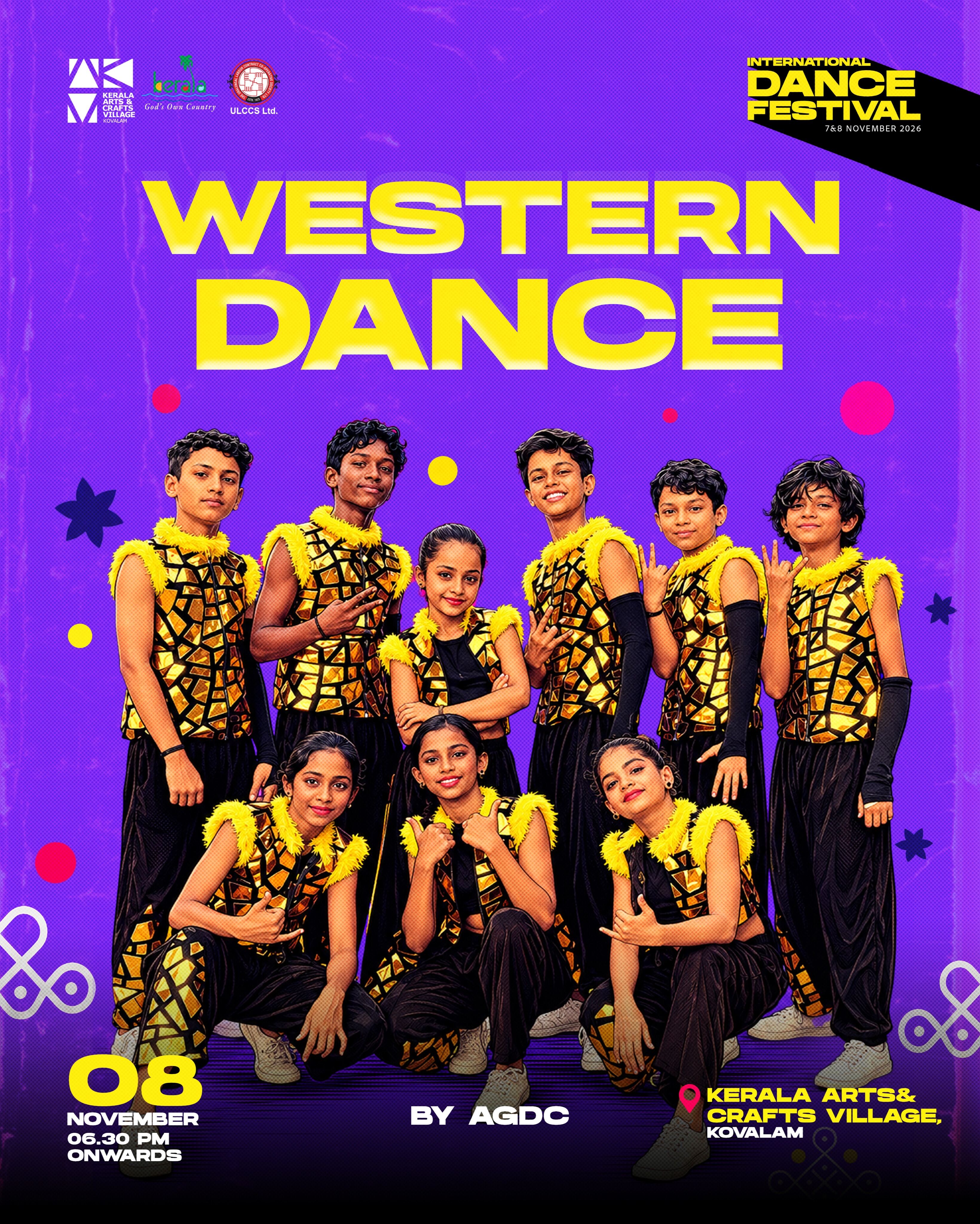 International Dance Festival 2026 – Western Dance by AGDC | Kerala Arts & Crafts Village, Kovalam, Thiruvananthapuram