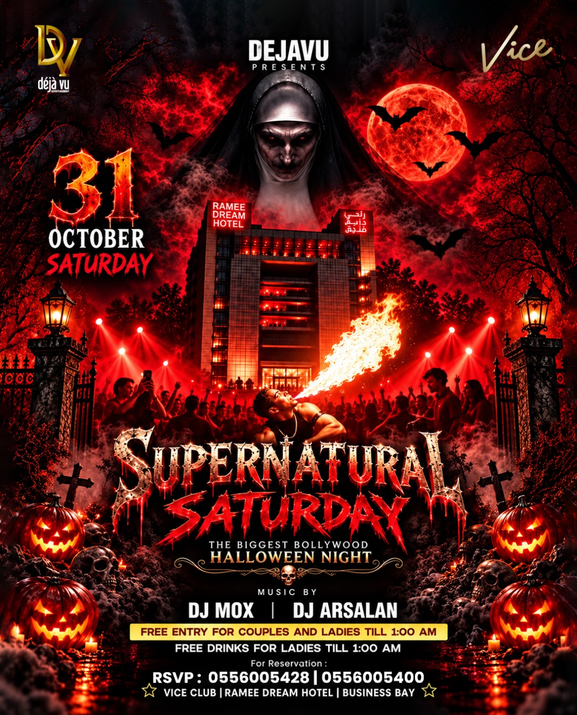 Supernatural Saturday by DJ MOX and DJ ARSALAN | Vice Club, Ramee Dream Hotel, Business Bay, Dubai